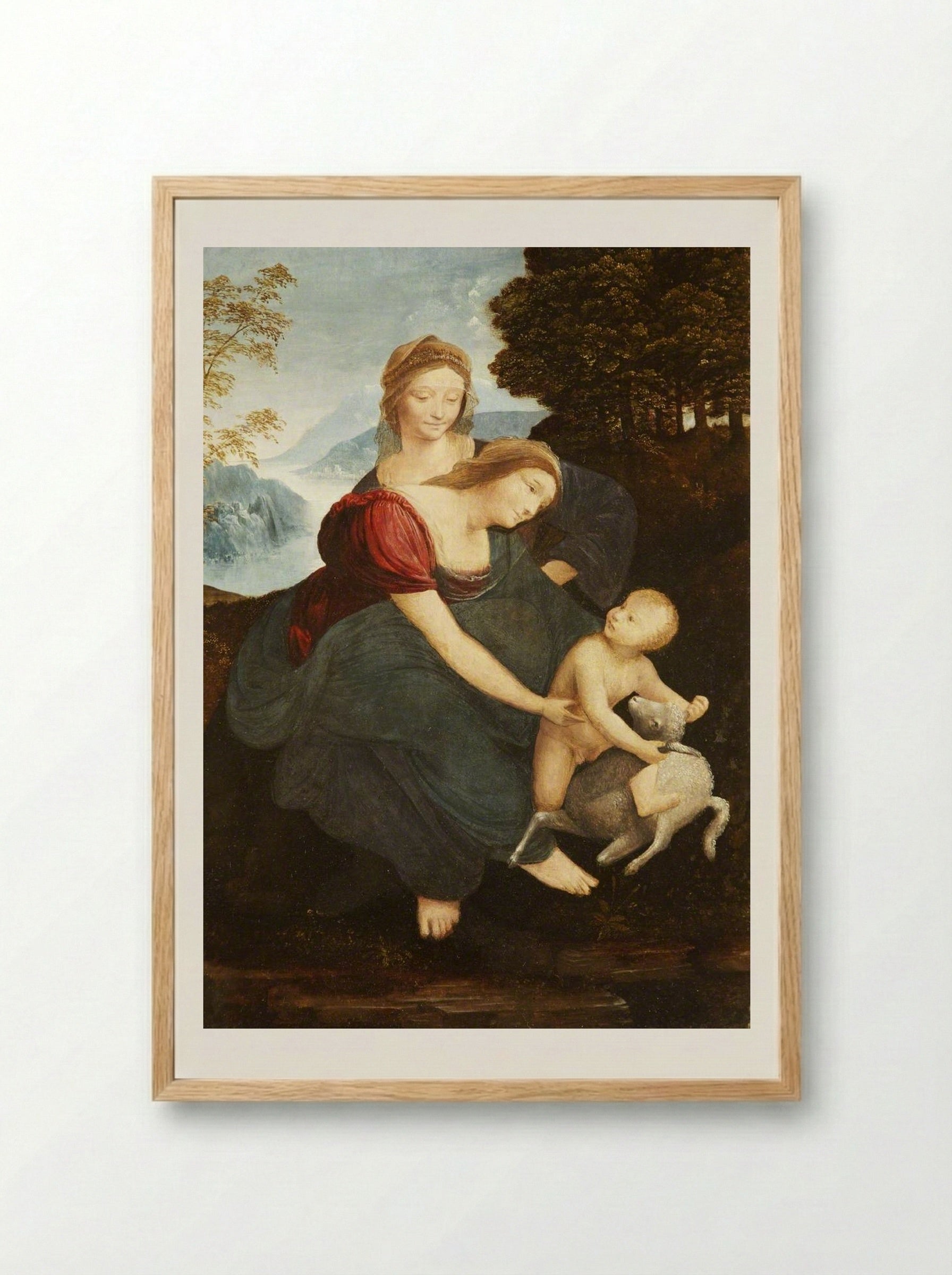 Virgin and Child - Leonardo da Vinci - Framed Print Wood