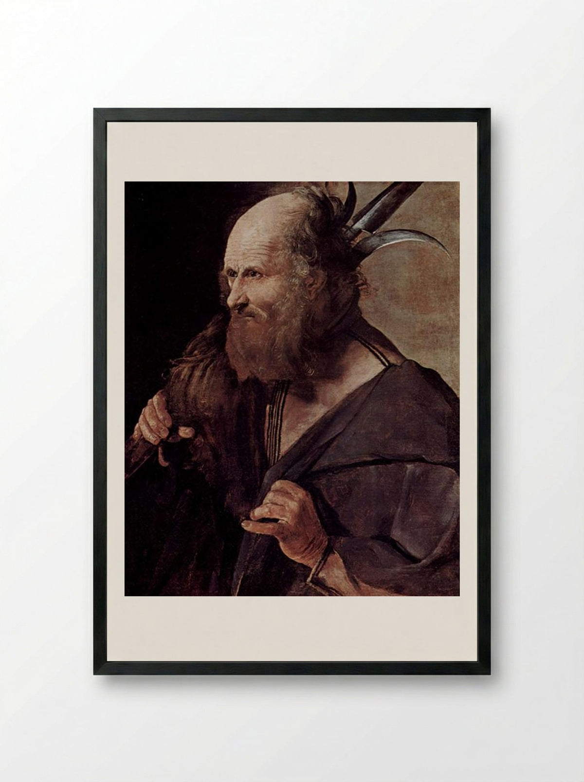 St. Jude Thaddeus - Georges de la Tour - Framed Print Black