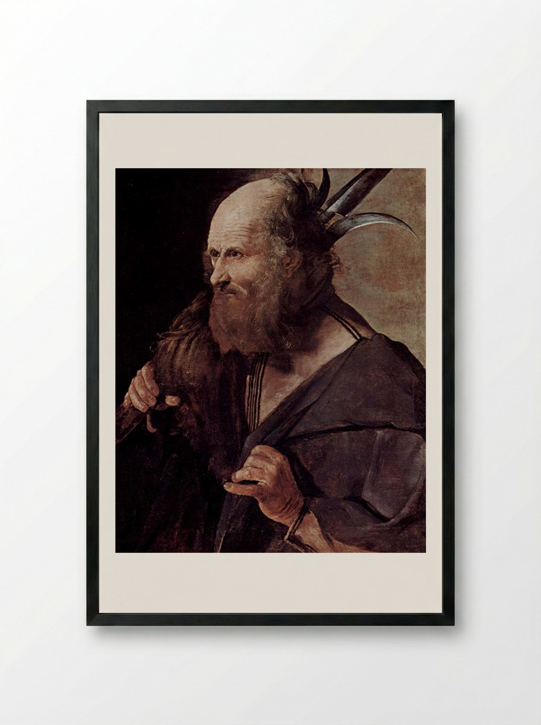 St. Jude Thaddeus - Georges de la Tour - Framed Print Black