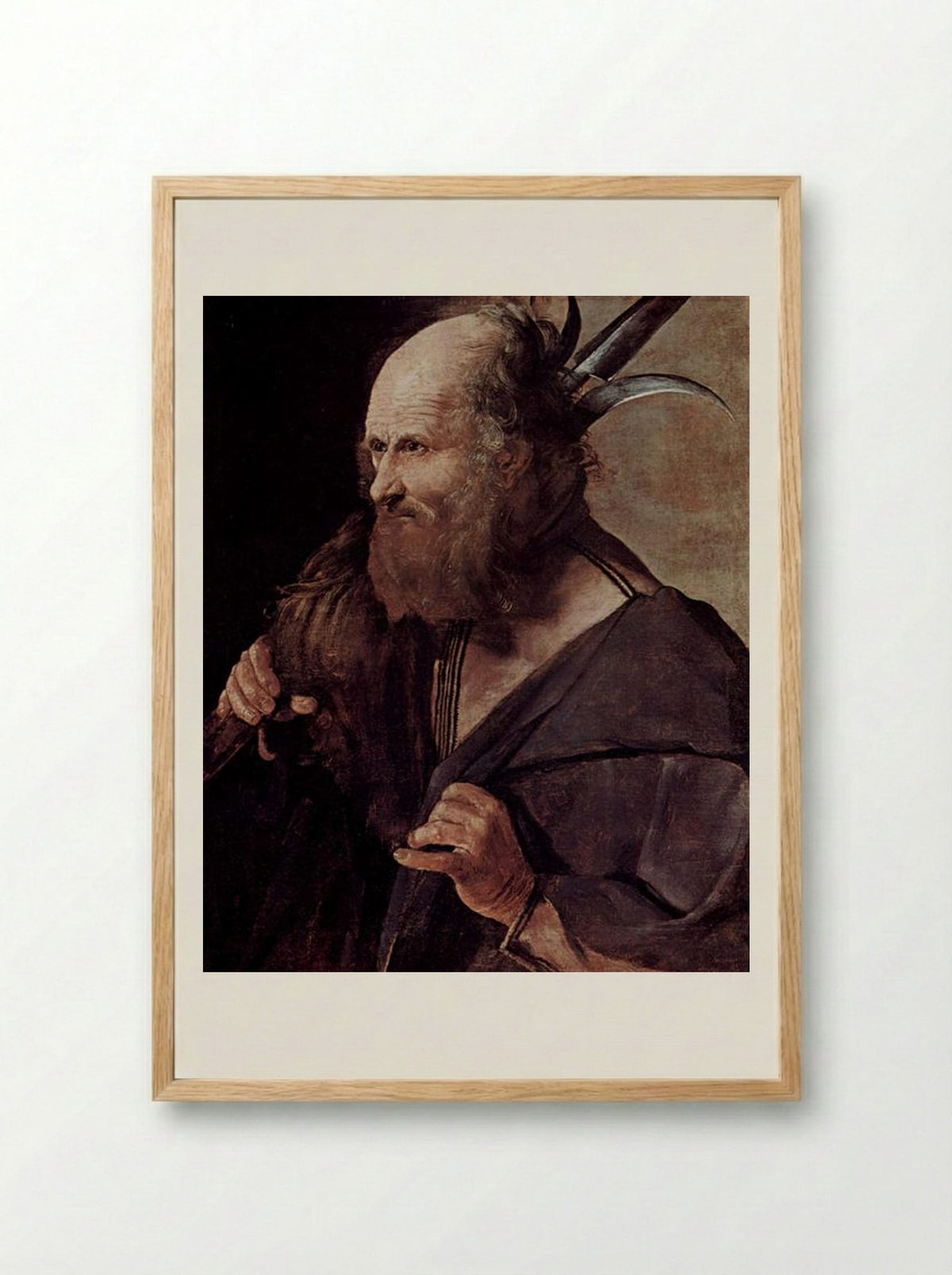St. Jude Thaddeus - Georges de la Tour - Framed Print Wood