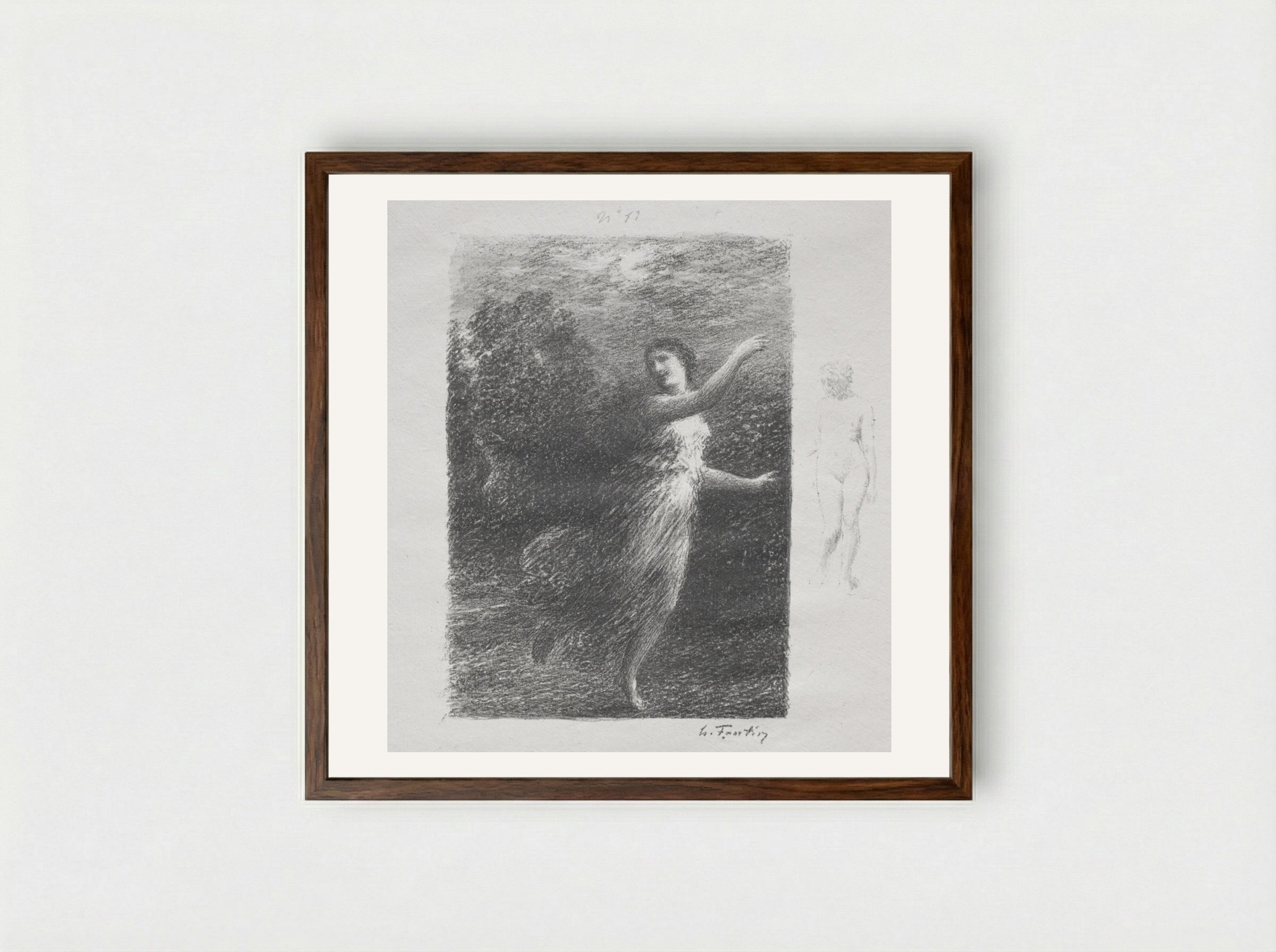 XXIV - Henri Fantin-Latour - Framed Print Dark Wood