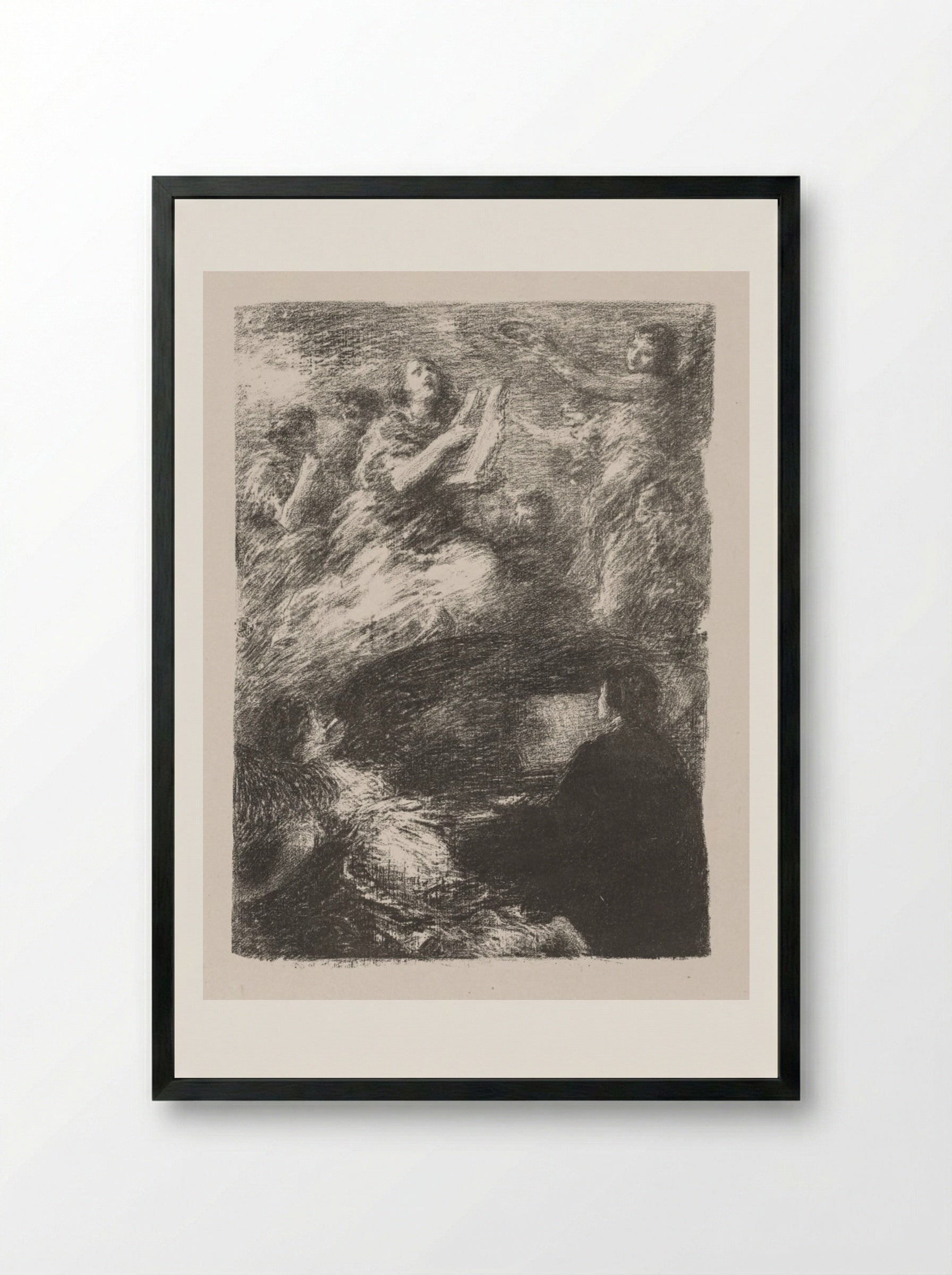 Last Theme of Robert Schumann - Henri Fantin-Latour - Framed Print Black