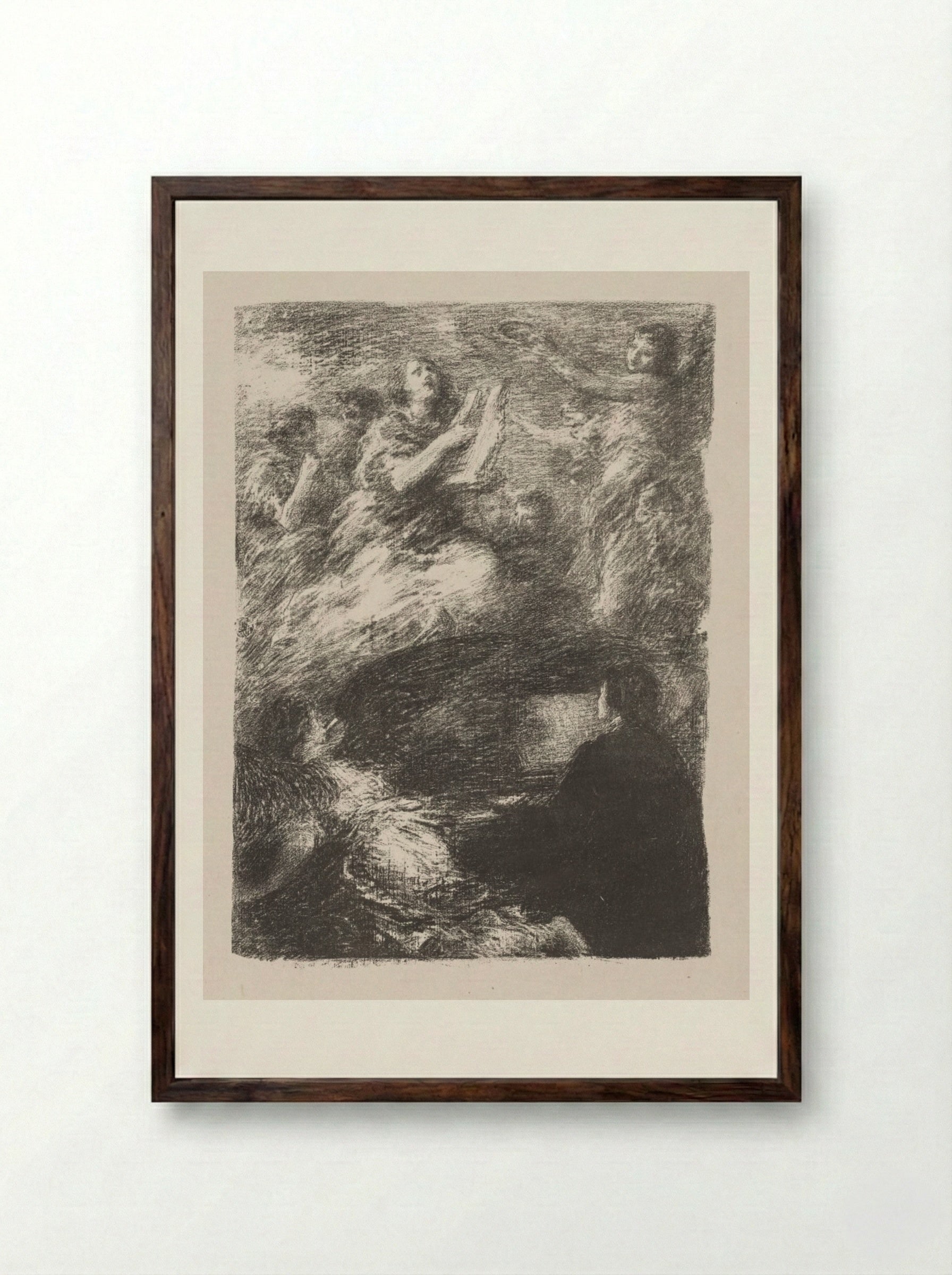 Last Theme of Robert Schumann - Henri Fantin-Latour - Framed Print Dark Wood