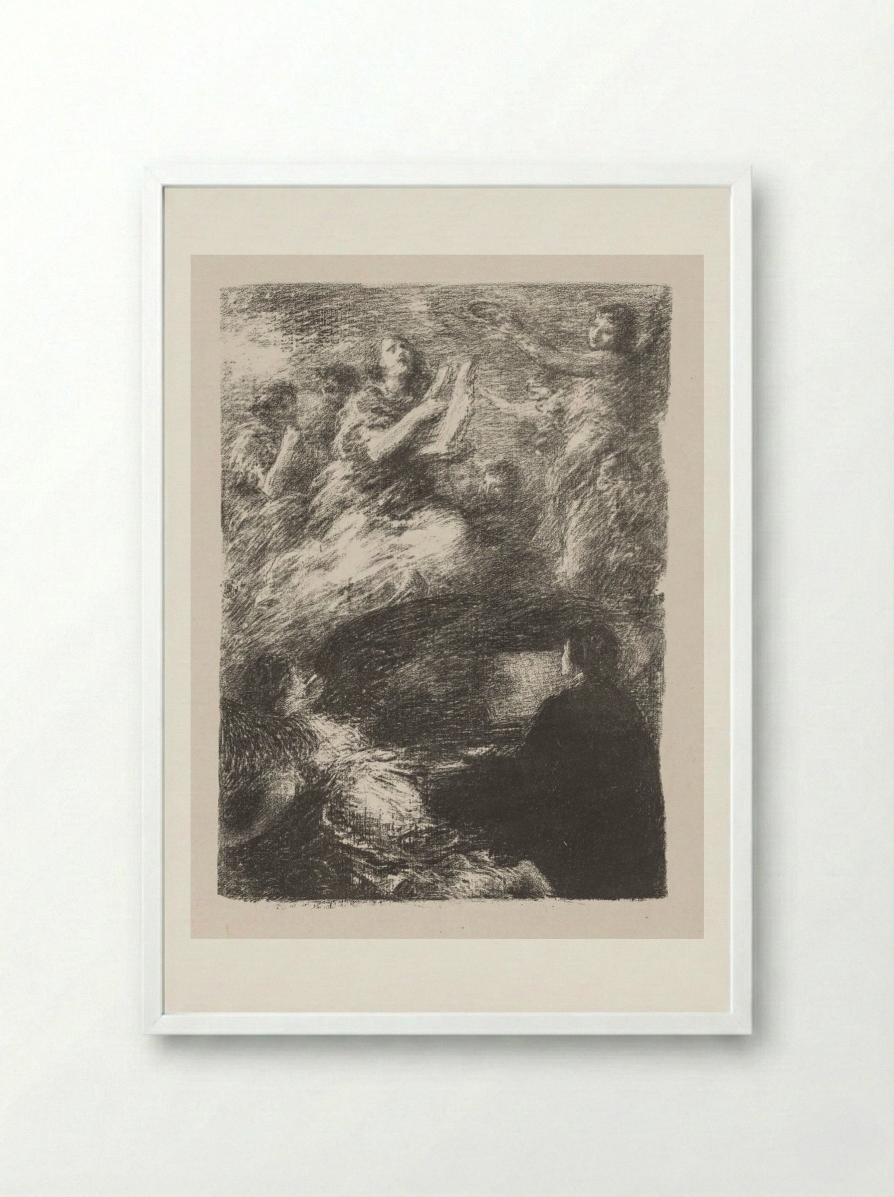 Last Theme of Robert Schumann - Henri Fantin-Latour - Framed Print White