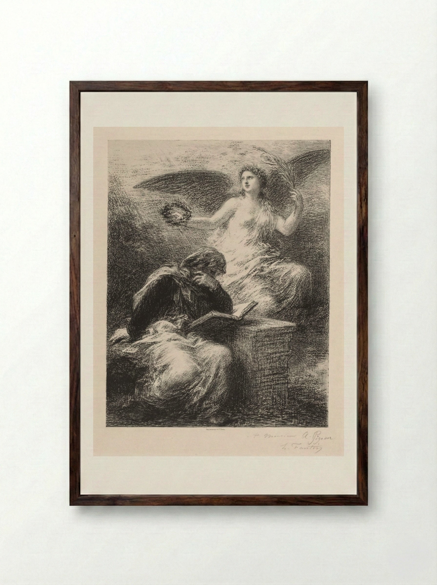Glory - Henri Fantin-Latour - Framed Print Dark Wood