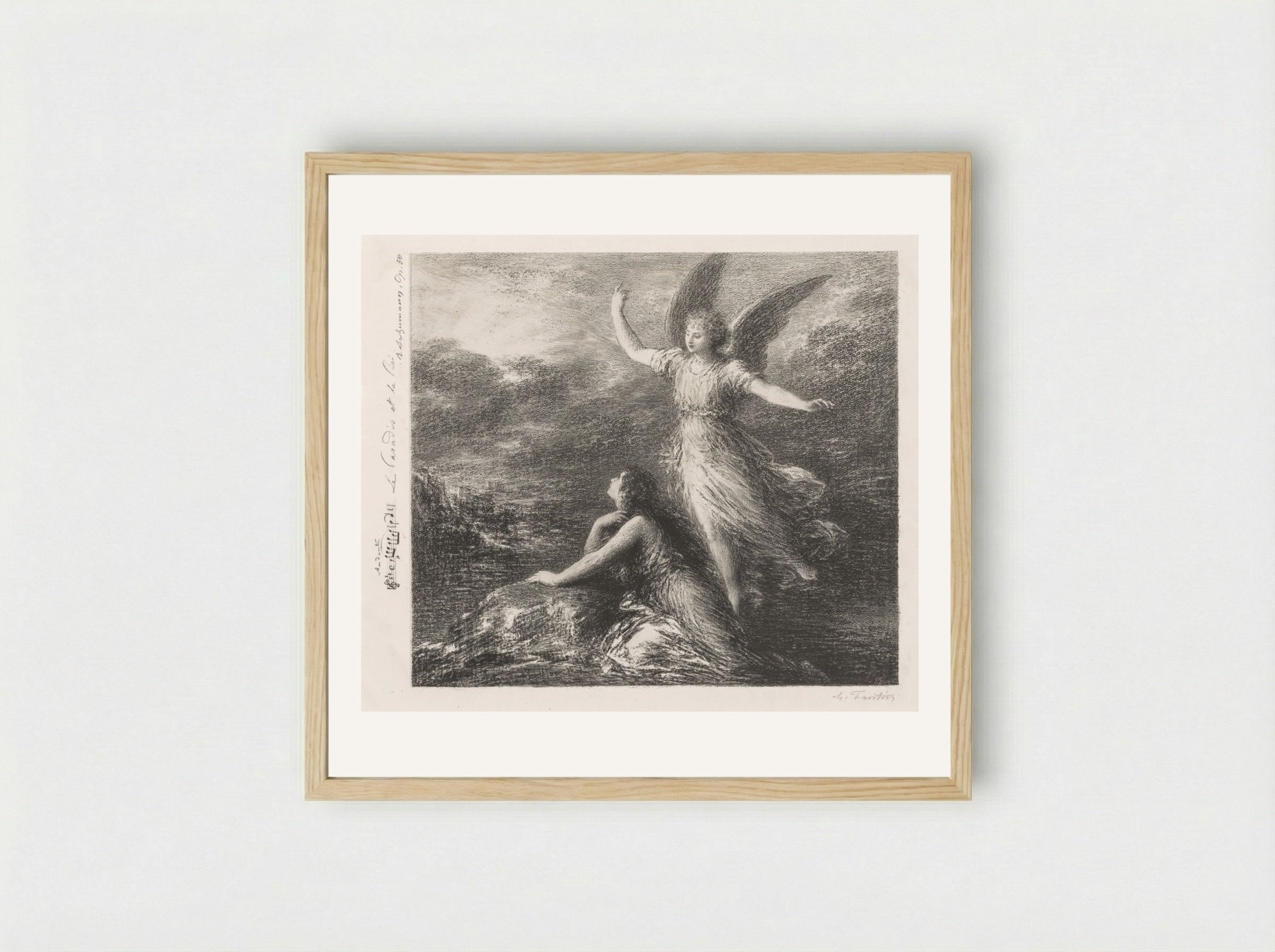 Debut from Paradise and the Peri (Second Plate) - Henri Fantin-Latour - Framed Print Wood