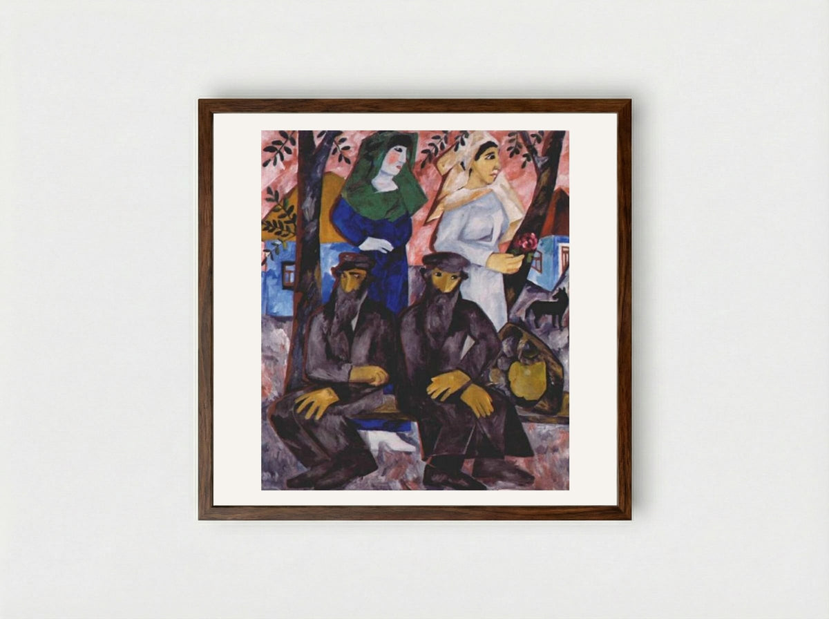 Sabbath - Natalia Goncharova - Framed Print Dark Wood