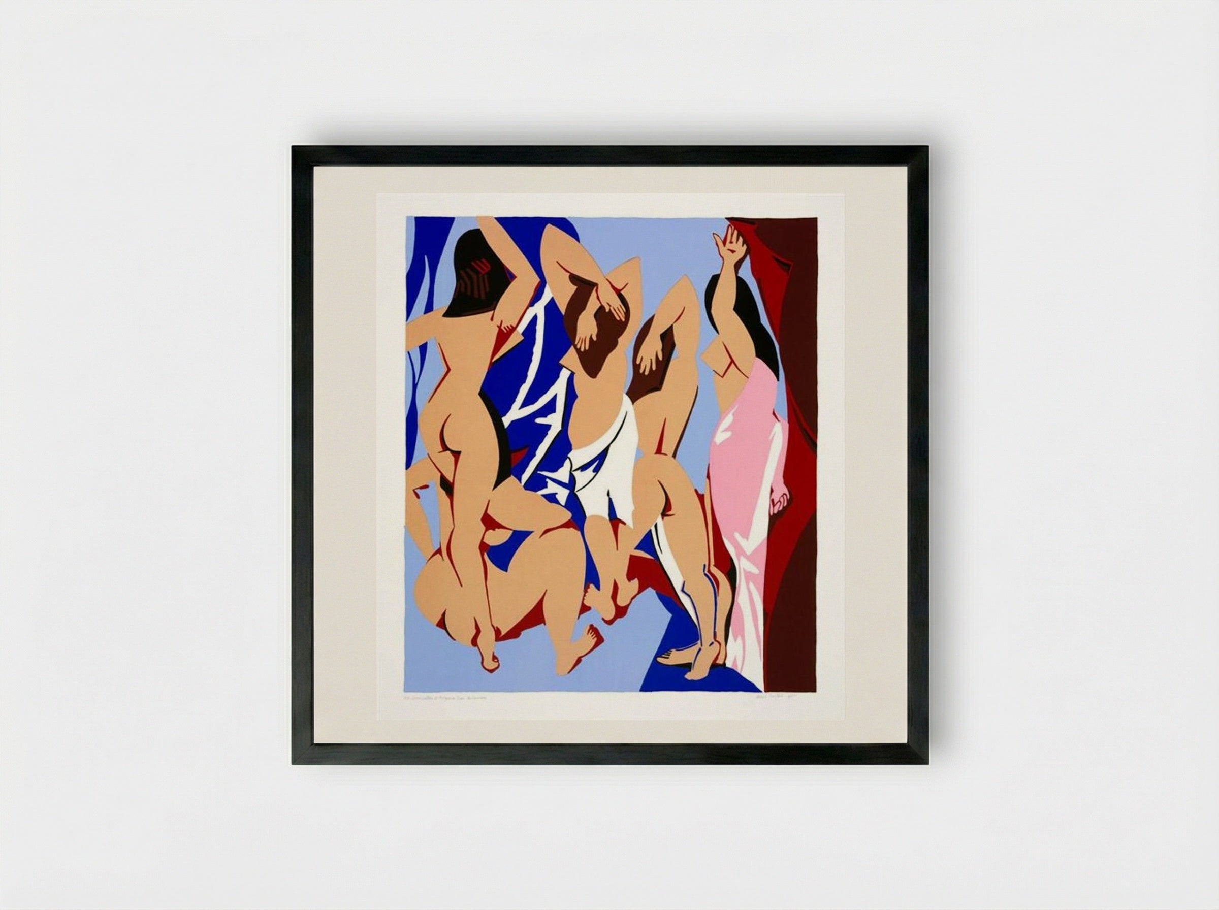 Les Demoiselles d'Avignon vues de derrière - Patrick Caulfield - Framed Print Black