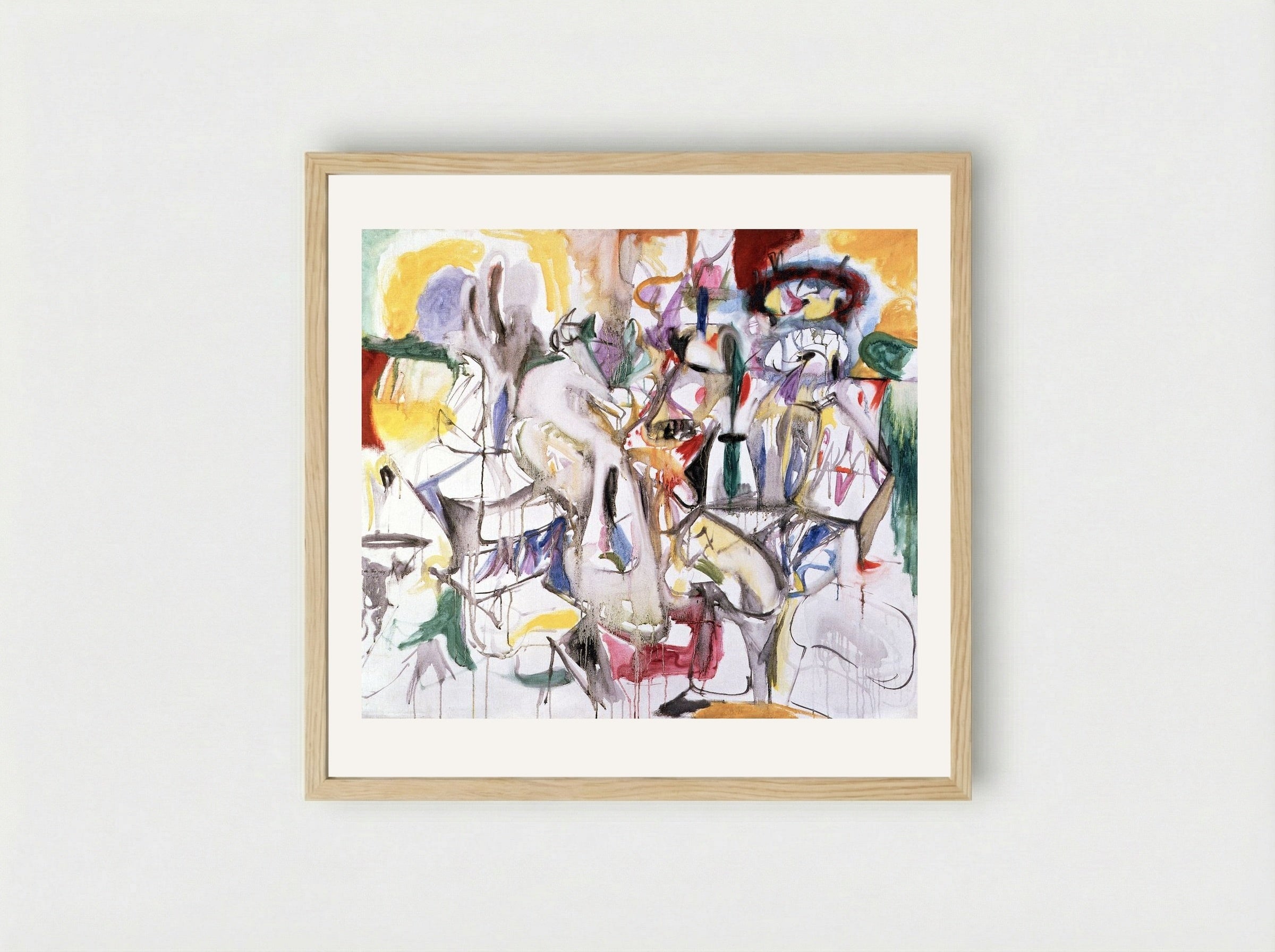 How My Mother's Embroidered Apron Unfolds in My Life - Arshile Gorky - Framed Print Wood