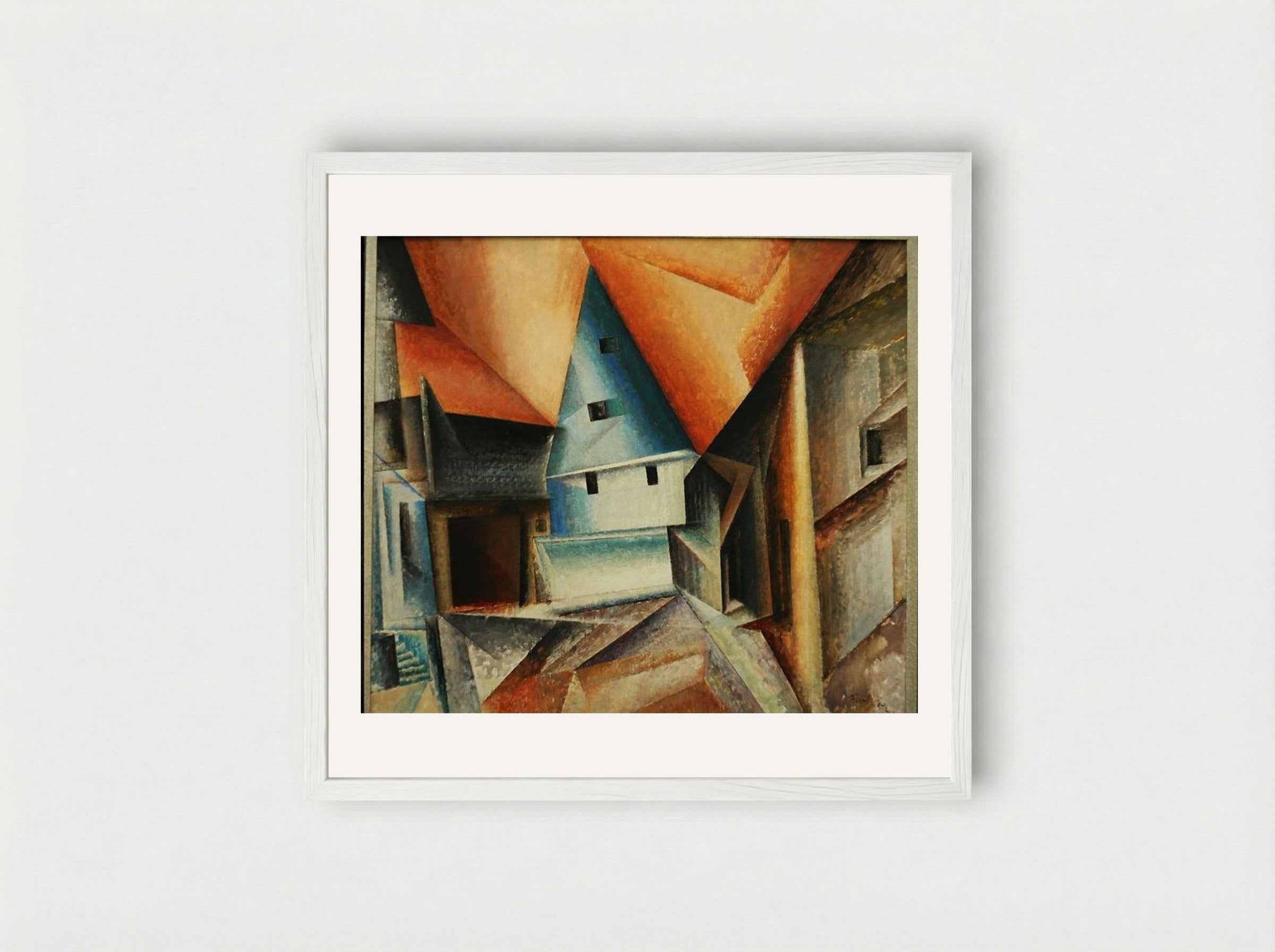 Oberweimar - Lyonel Feininger - Framed Print White