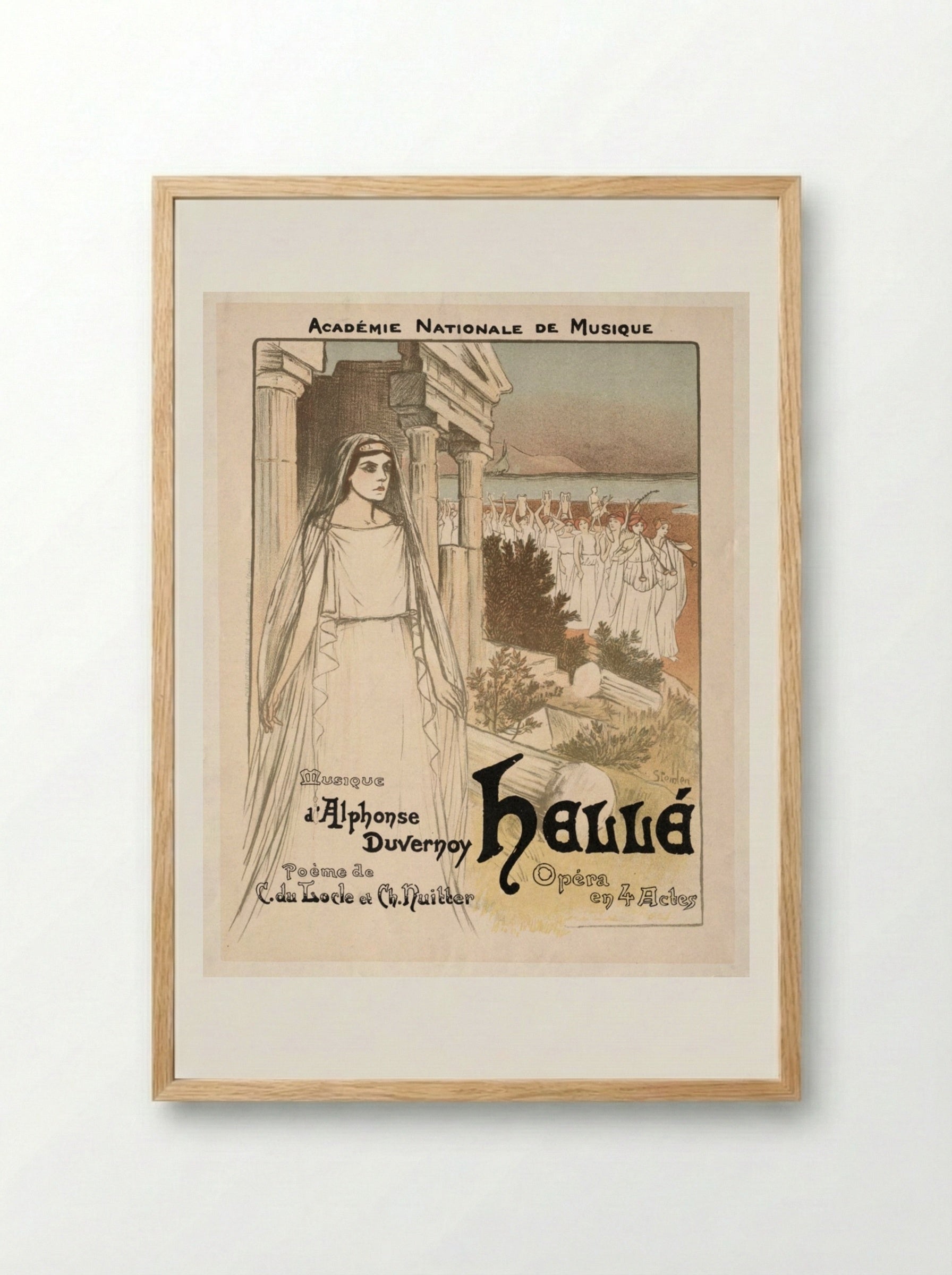 Hellé - Opéra en 4 actes - Théophile Alexandre Steinlen - Framed Print Wood