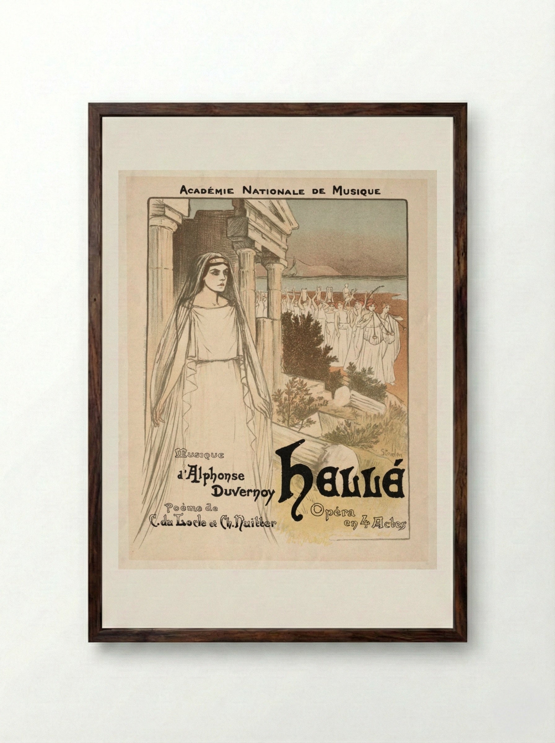 Hellé - Opéra en 4 actes - Théophile Alexandre Steinlen - Framed Print Dark Wood
