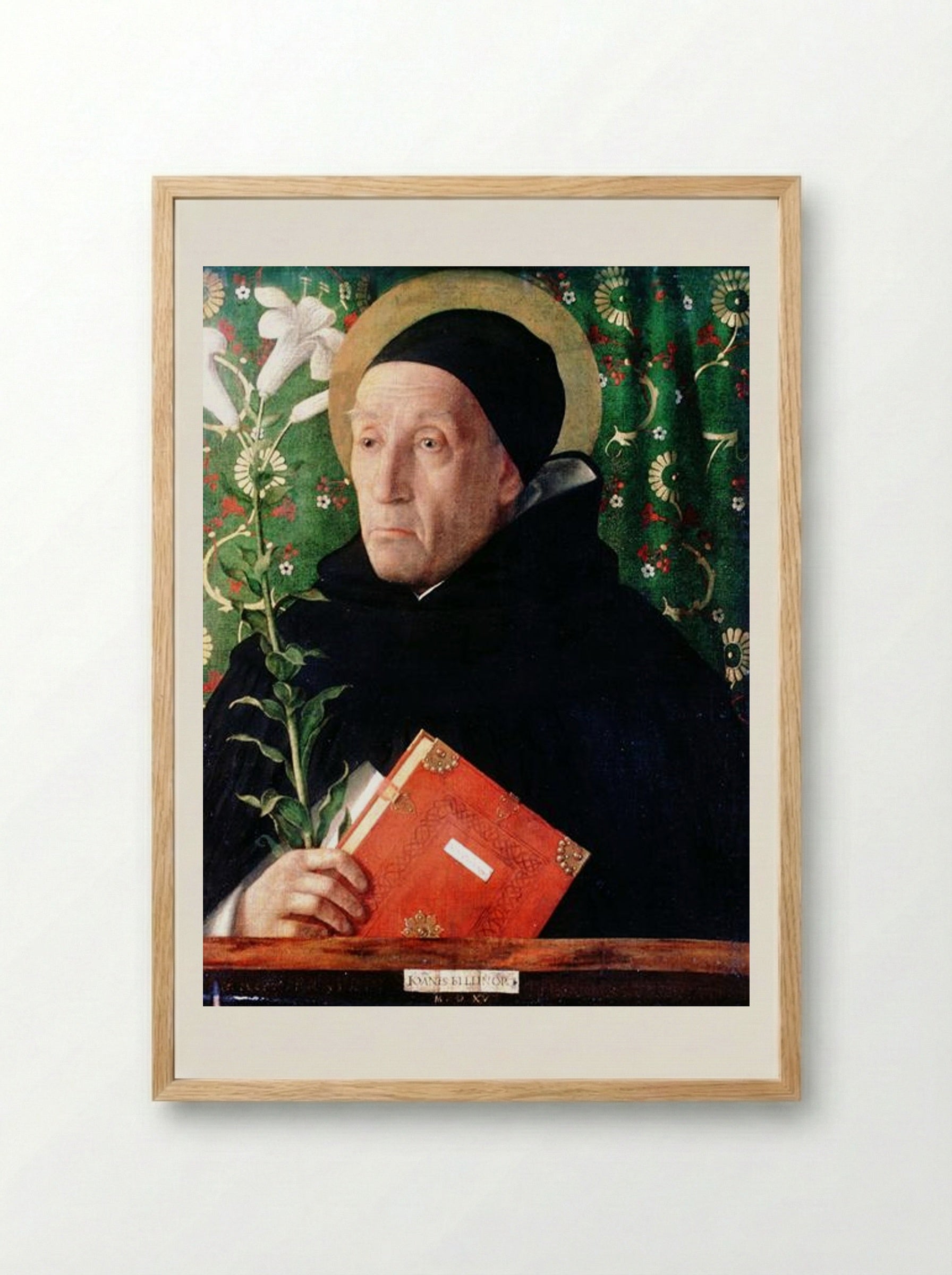 Portrait of Fra Theodoro da Urbino - Giovanni Bellini - Framed Print Wood