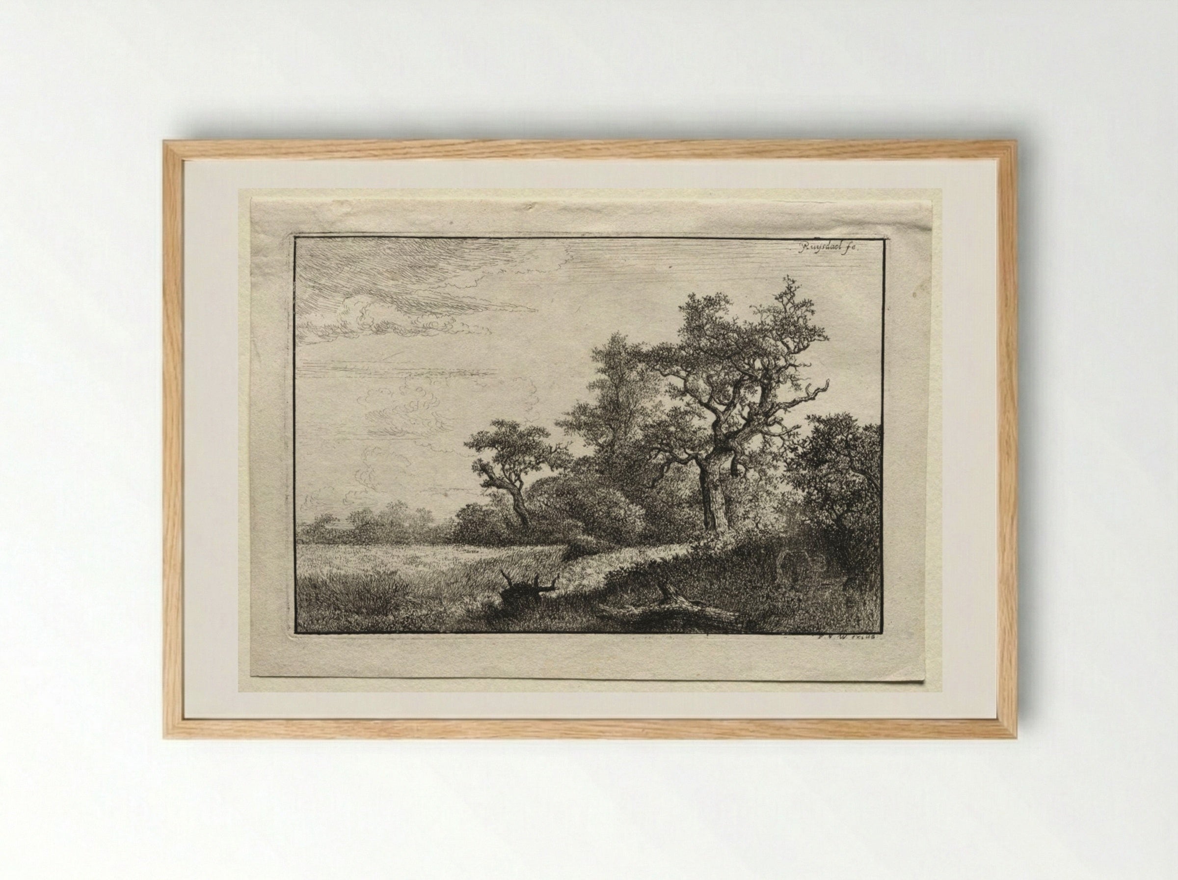 The Wheat Field - Jacob van Ruisdael - Framed Print Wood