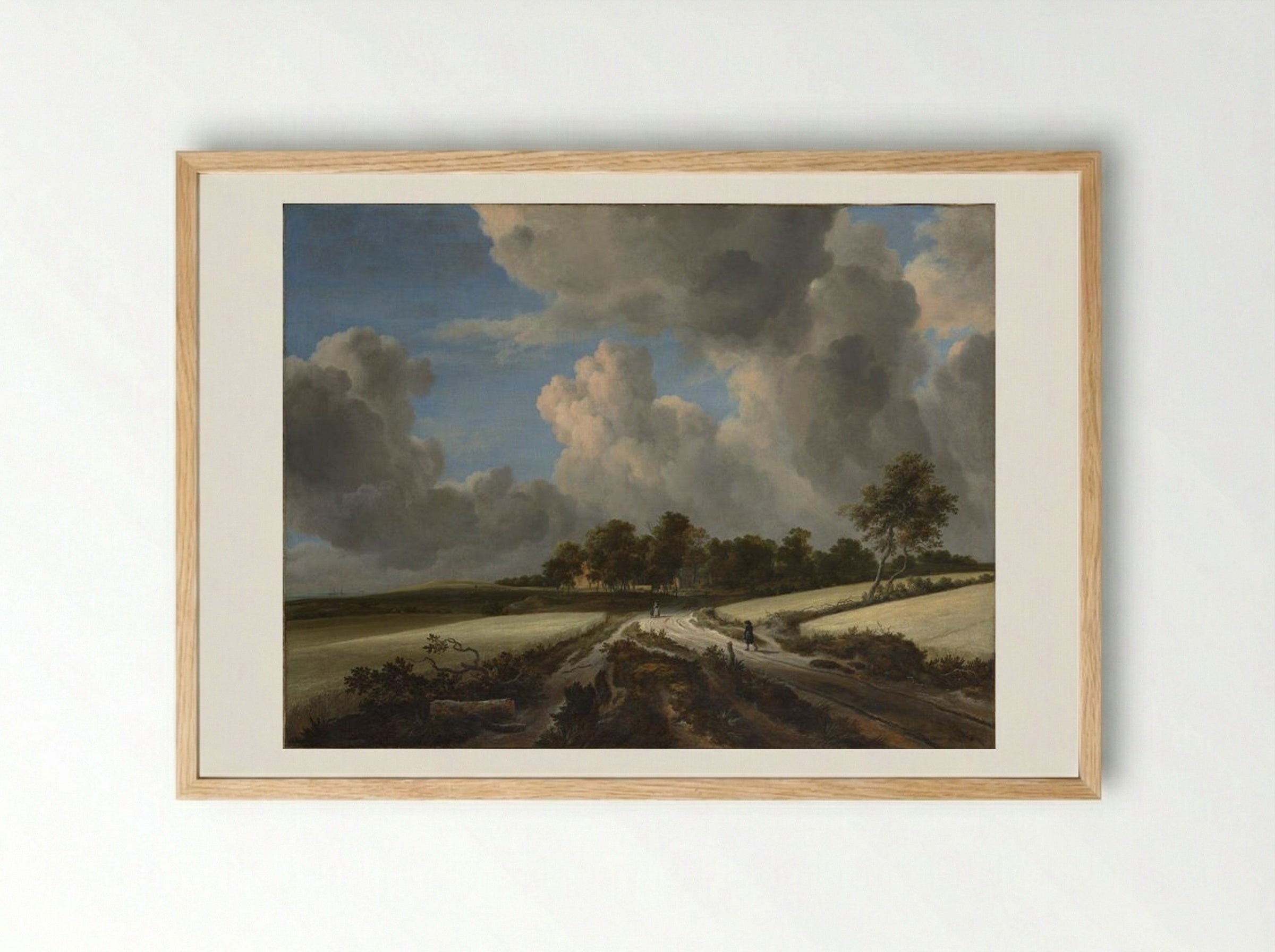 Wheat Fields - Jacob van Ruisdael - Framed Print Wood