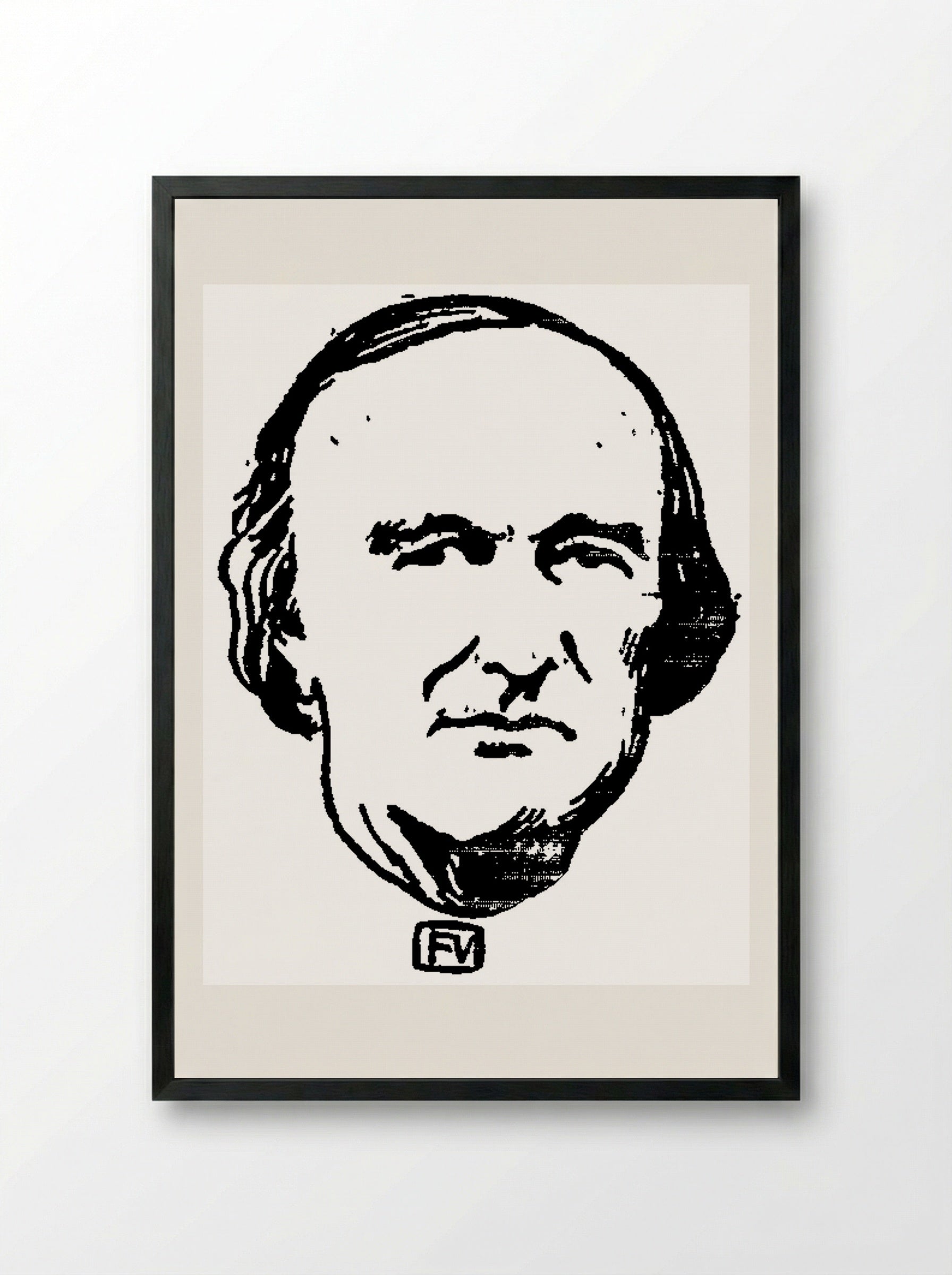 Portrait of Georges Darboy - Félix Vallotton - Framed Print Black