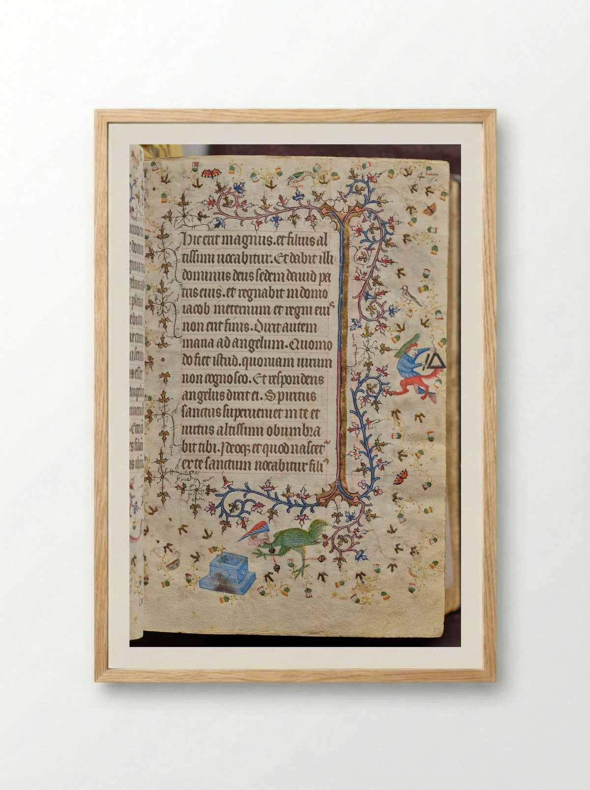 Hours of Charles the Noble, fol. 179r - Master of the Brussels Initials and Associates - Framed Print Wood
