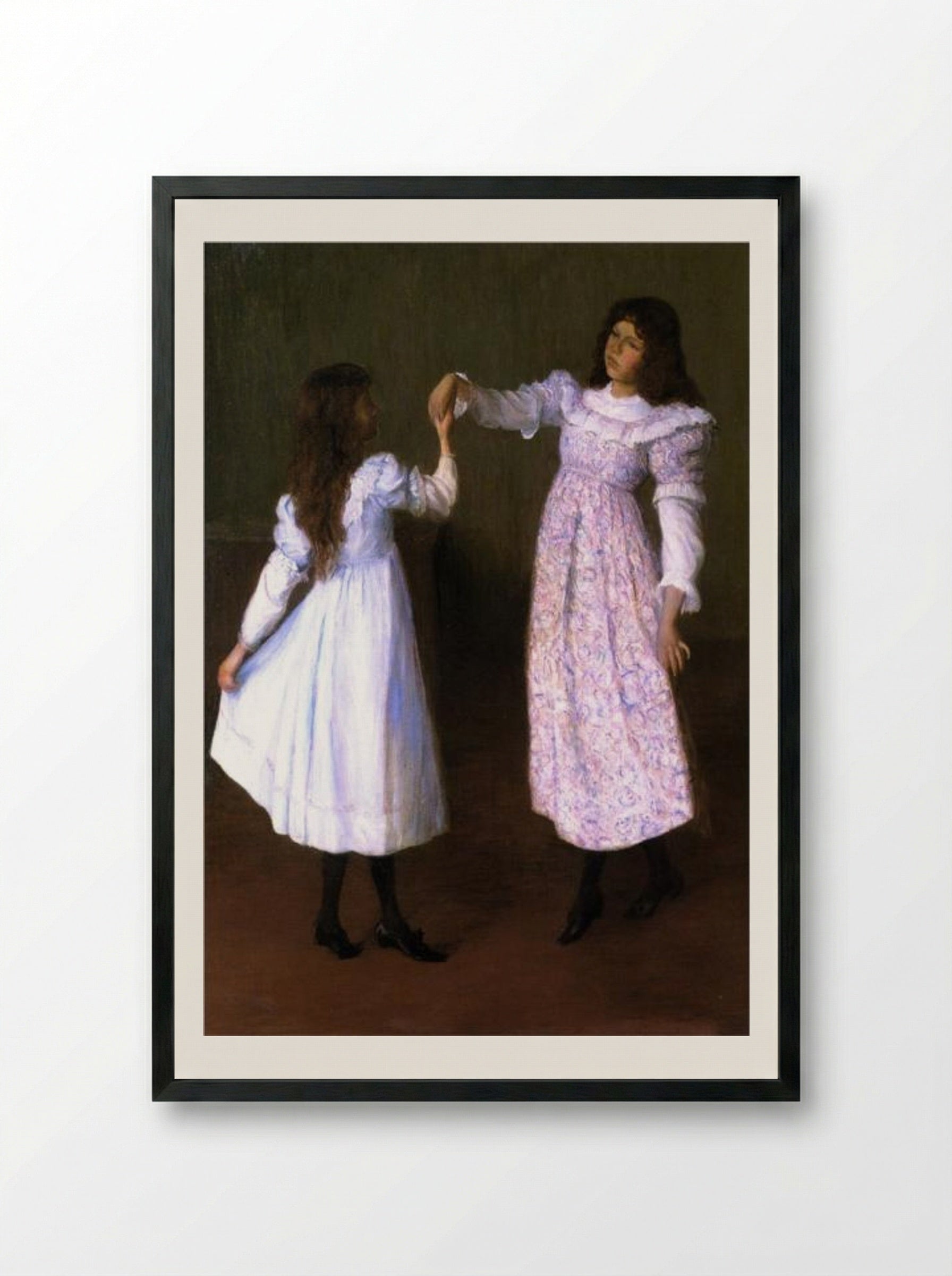 Children Dancing, II - Lilla Cabot Perry - Framed Print Black