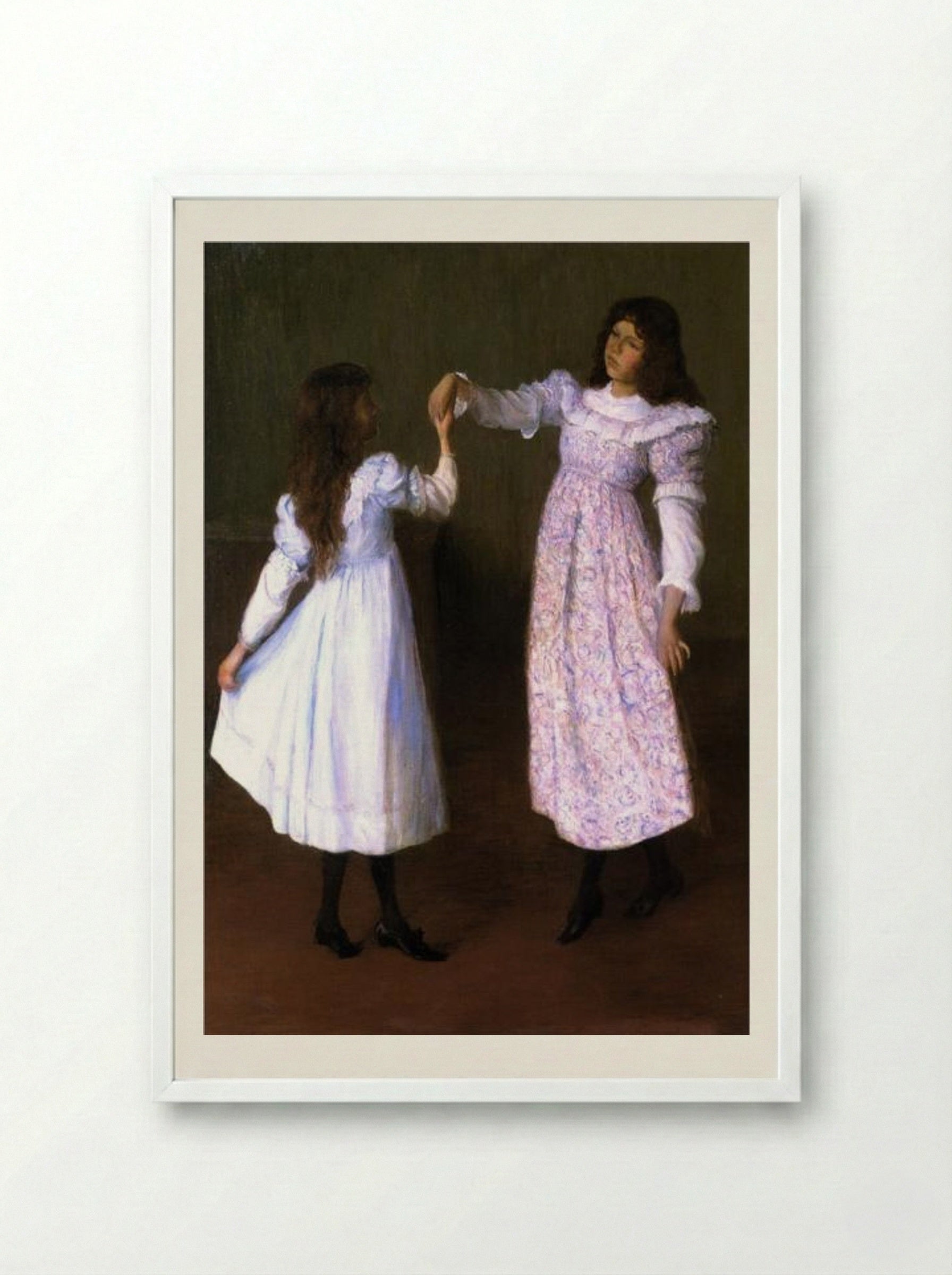 Children Dancing, II - Lilla Cabot Perry - Framed Print White