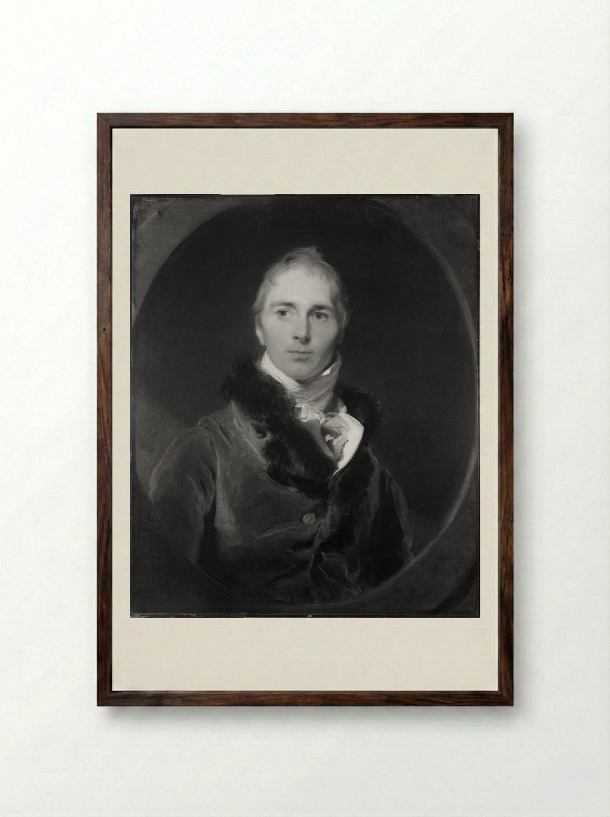 Francis Moore - Sir Thomas Lawrence - Framed Print Dark Wood