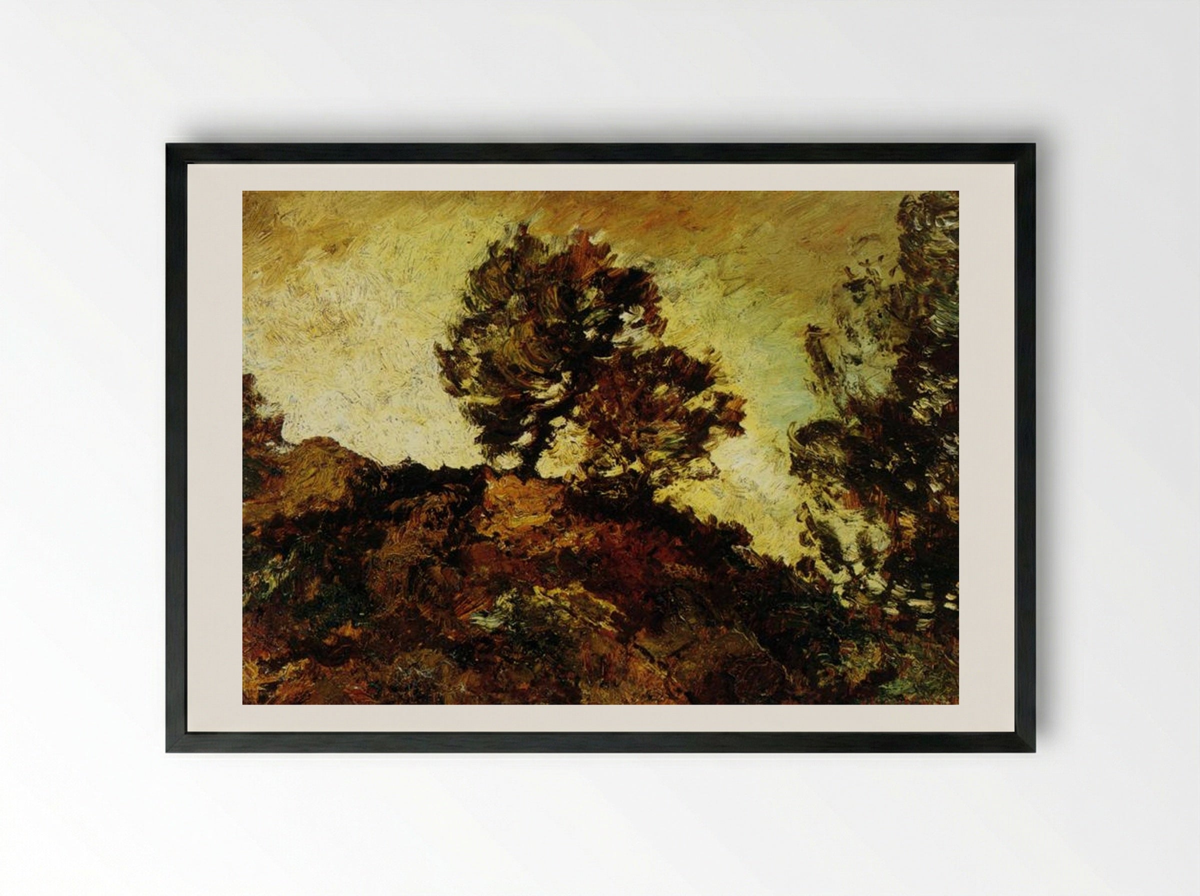 Landscape - Adolphe Monticelli - Framed Print Black