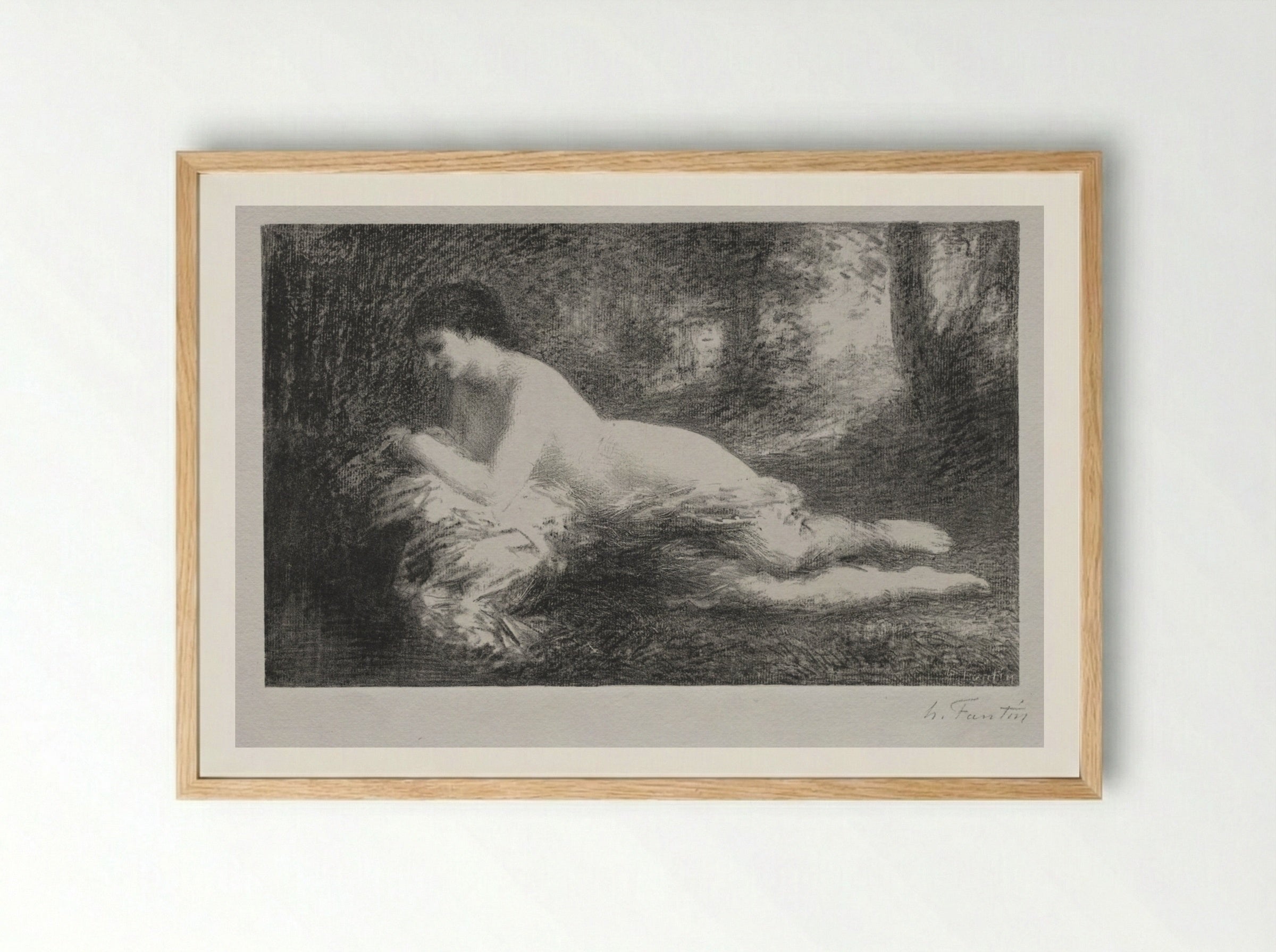 Réverie - Henri Fantin-Latour - Framed Print Wood