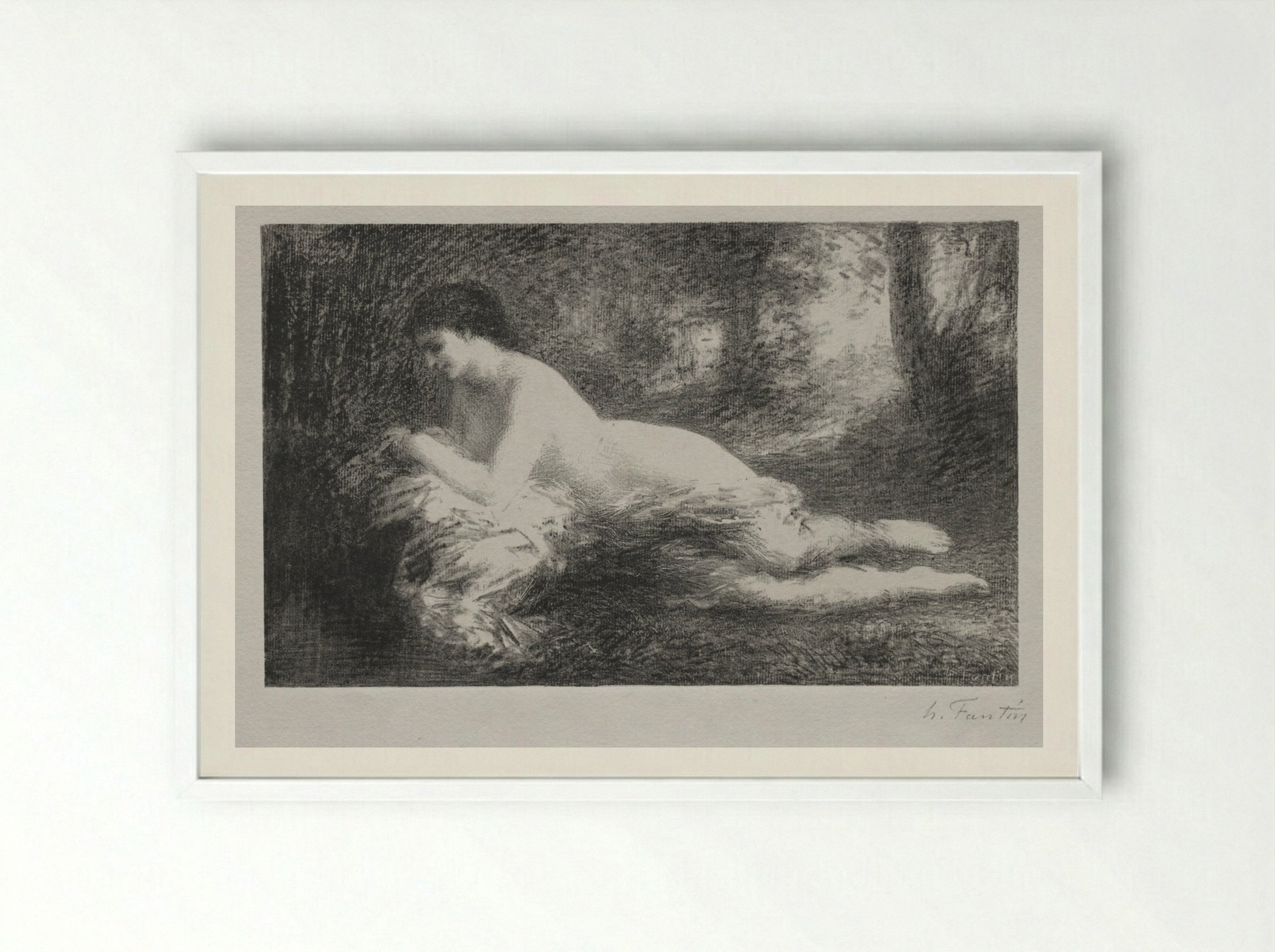 Réverie - Henri Fantin-Latour - Framed Print White