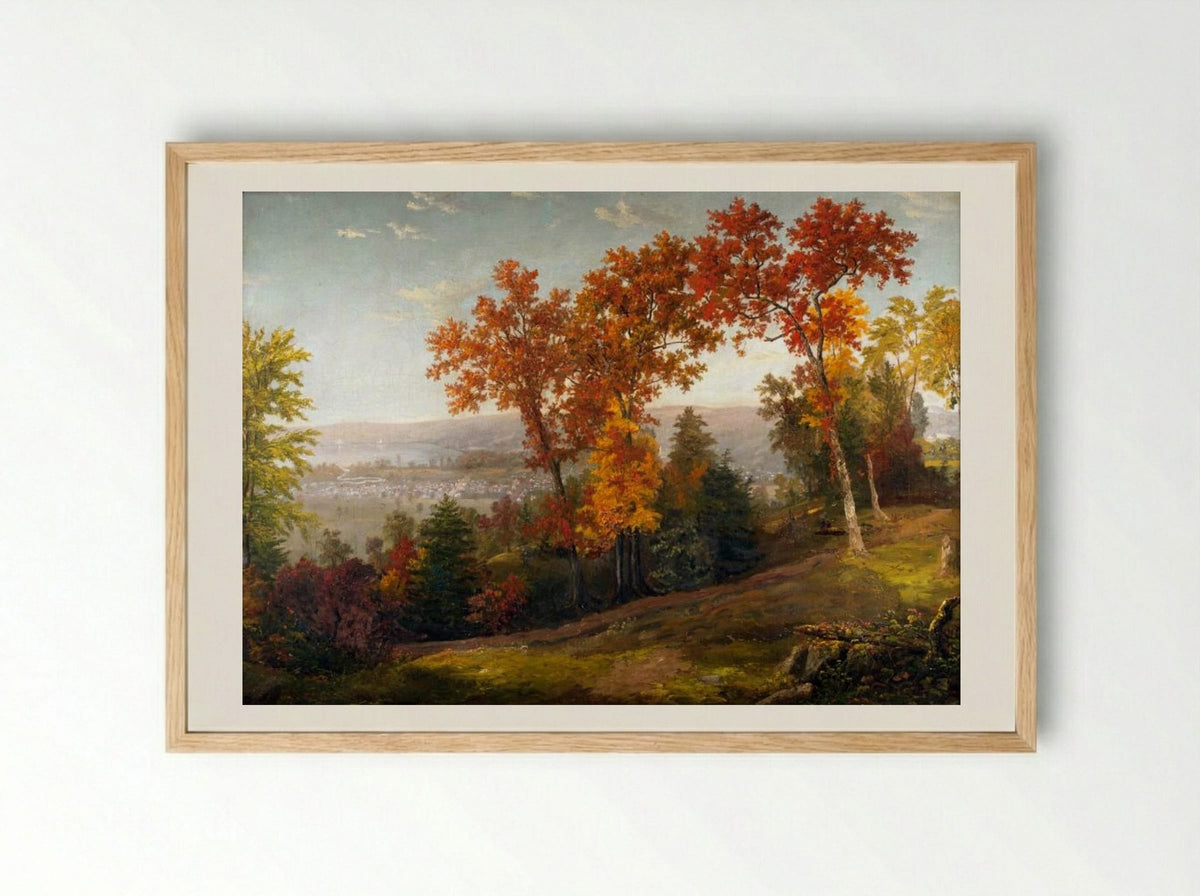 Hudson River - John Frederick Kensett - Framed Print Wood
