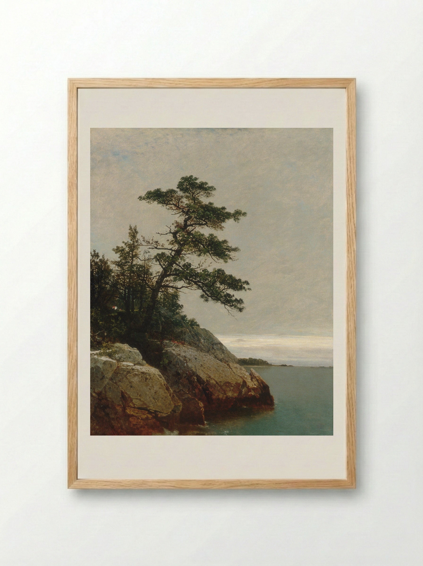 The Old Pine, Darien, Connecticut - John Frederick Kensett - Framed Print Wood