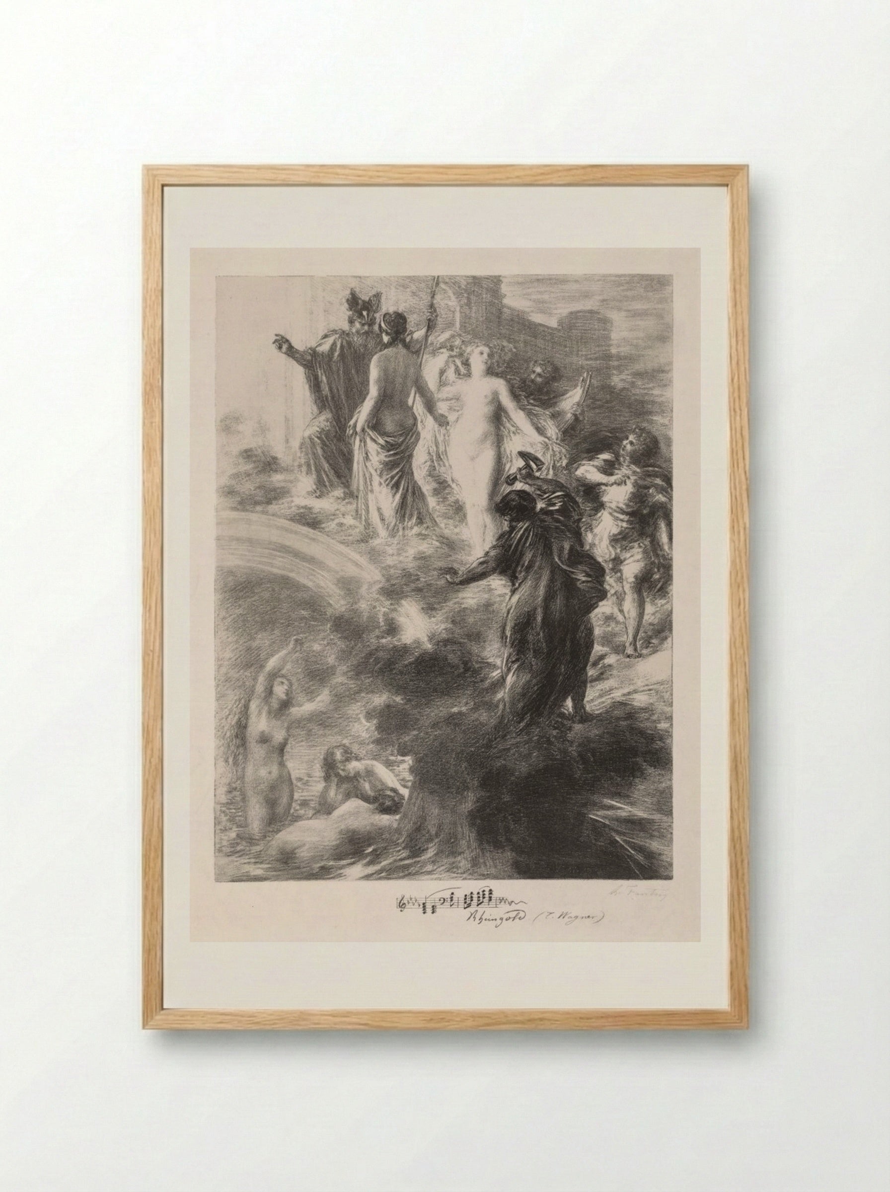 Finale of the Rhinegold - Henri Fantin-Latour - Framed Print Wood