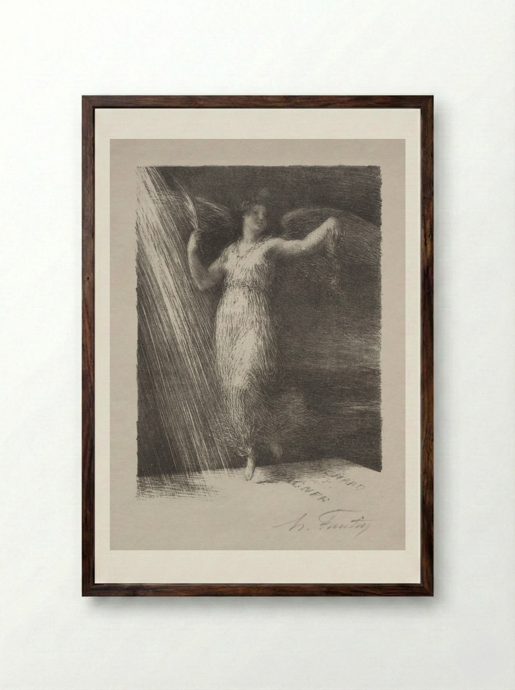 Awakening - Henri Fantin-Latour - Framed Print Dark Wood