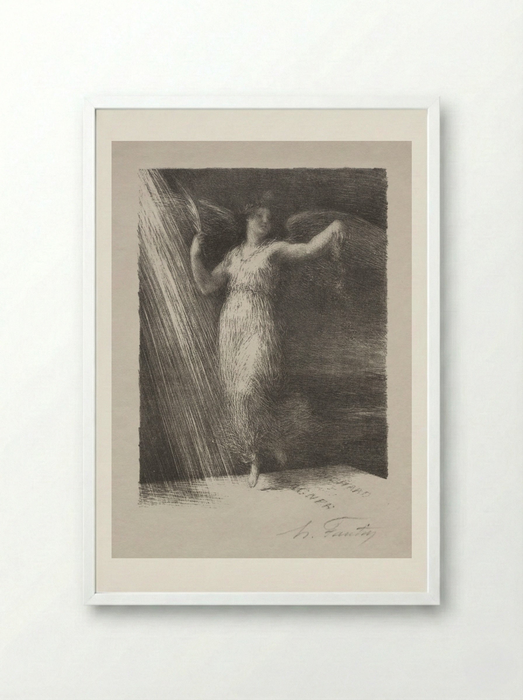 Awakening - Henri Fantin-Latour - Framed Print White