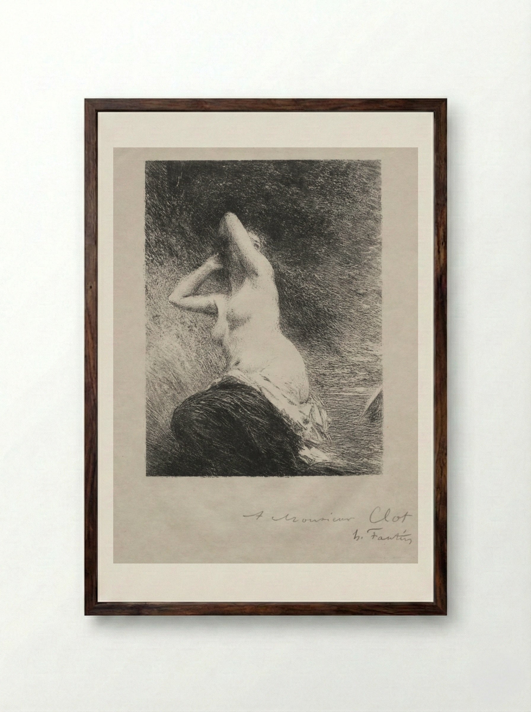 Ariadne - Henri Fantin-Latour - Framed Print Dark Wood