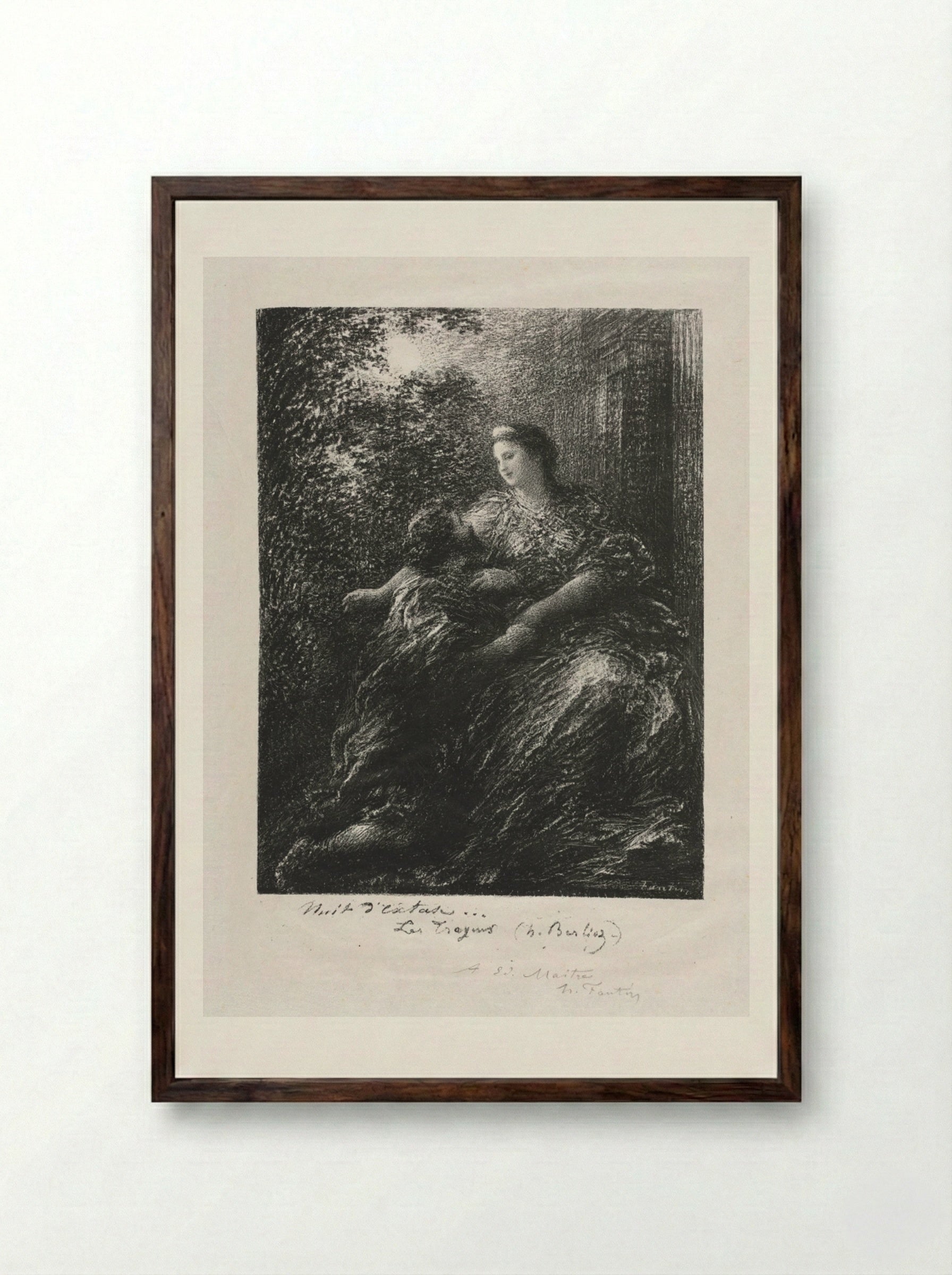Duet of the Trojans - Henri Fantin-Latour - Framed Print Dark Wood