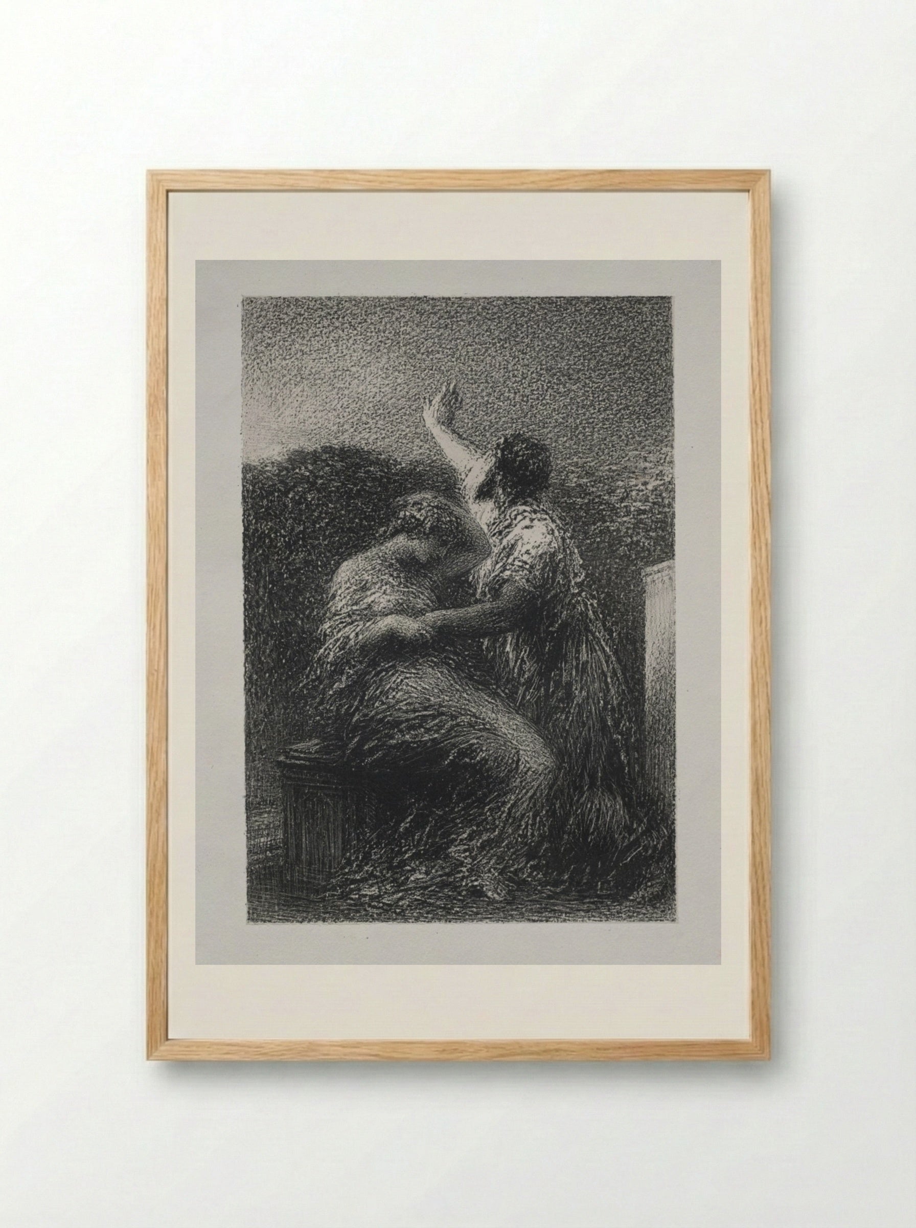 Le mage Baltajar et Fatime - Henri Fantin-Latour - Framed Print Wood