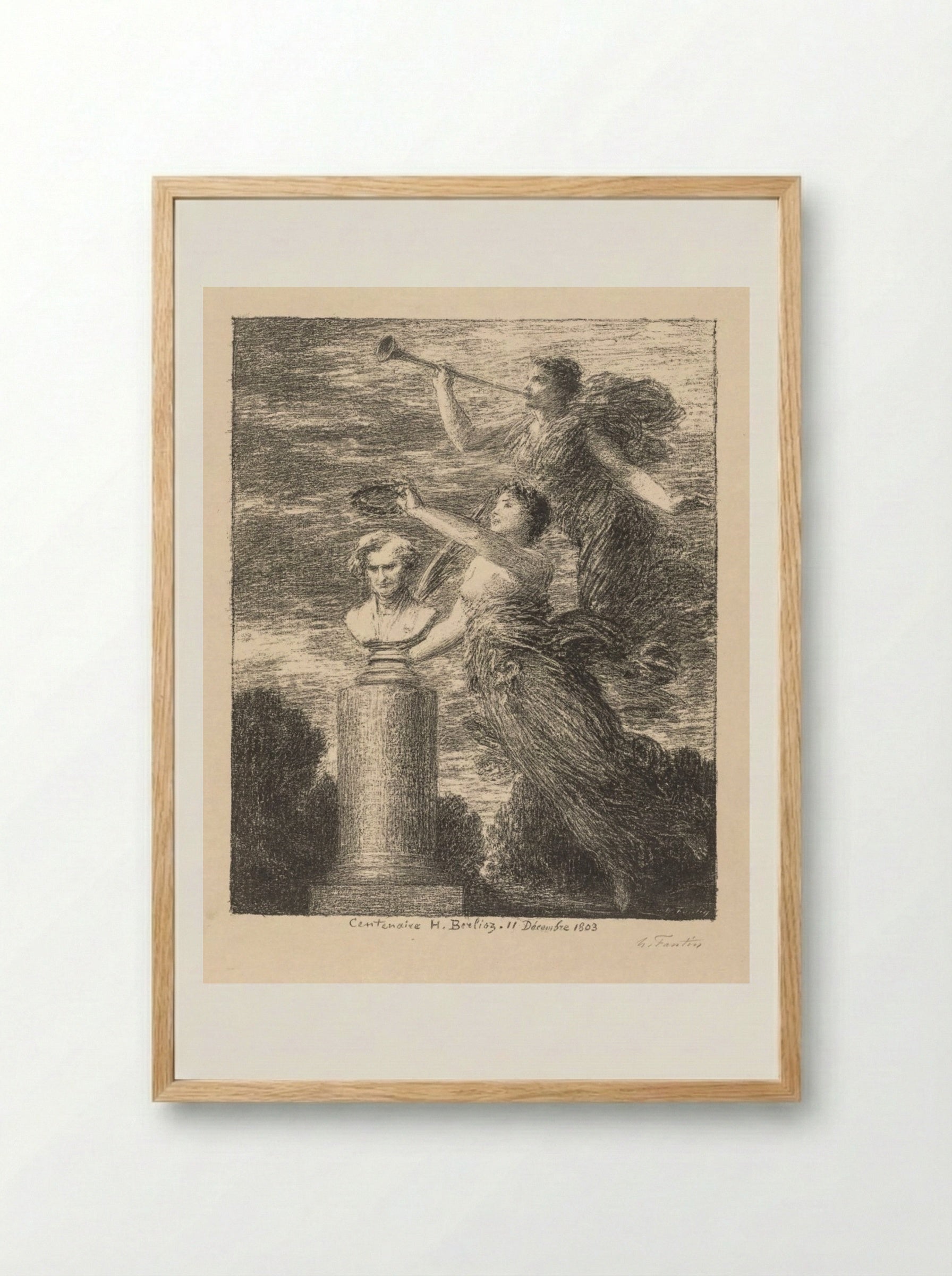 Centenary of Hector Berlioz - Henri Fantin-Latour - Framed Print Wood
