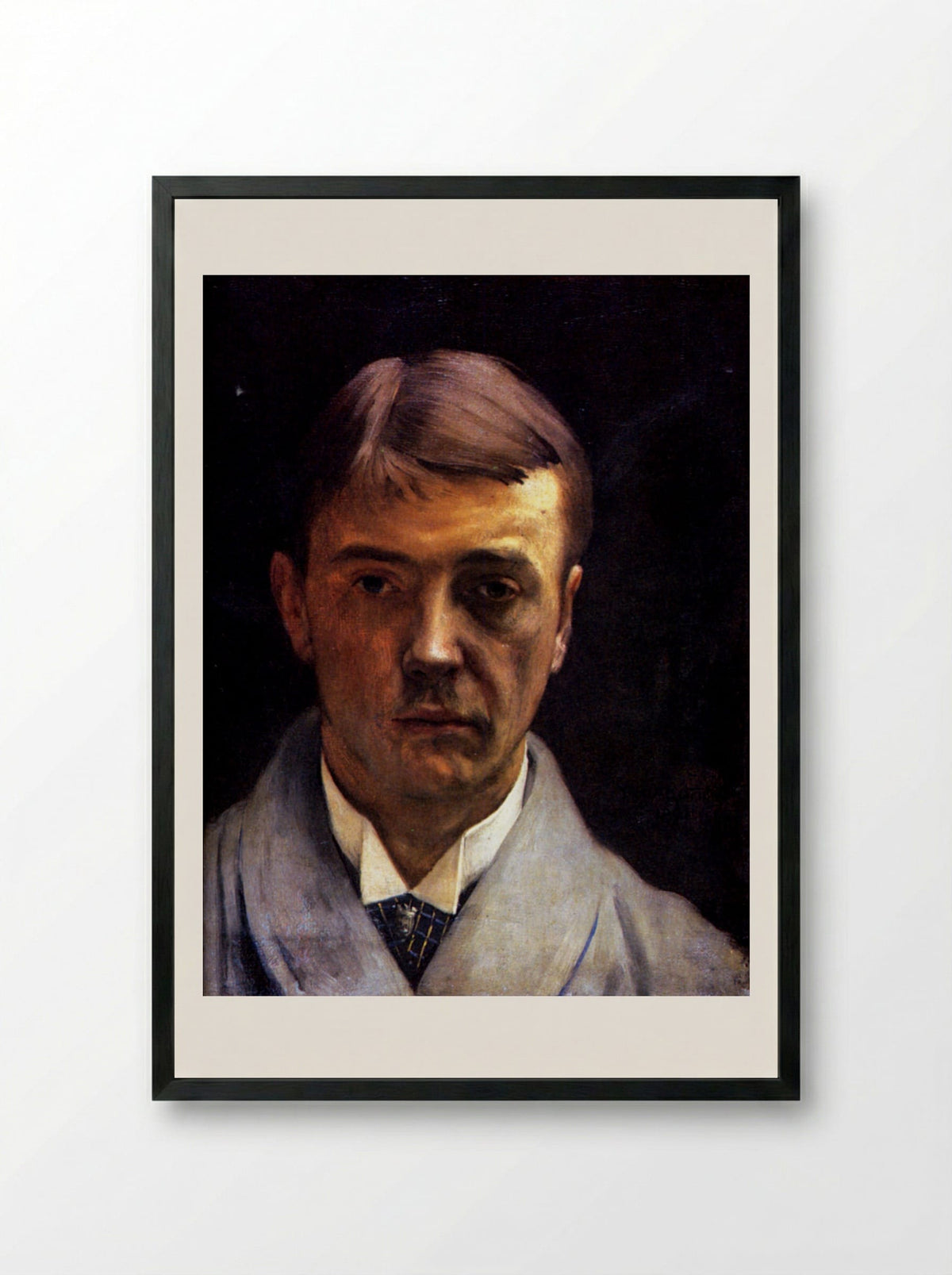 My portrait (Self-Portrait) - Félix Vallotton - Framed Print Black