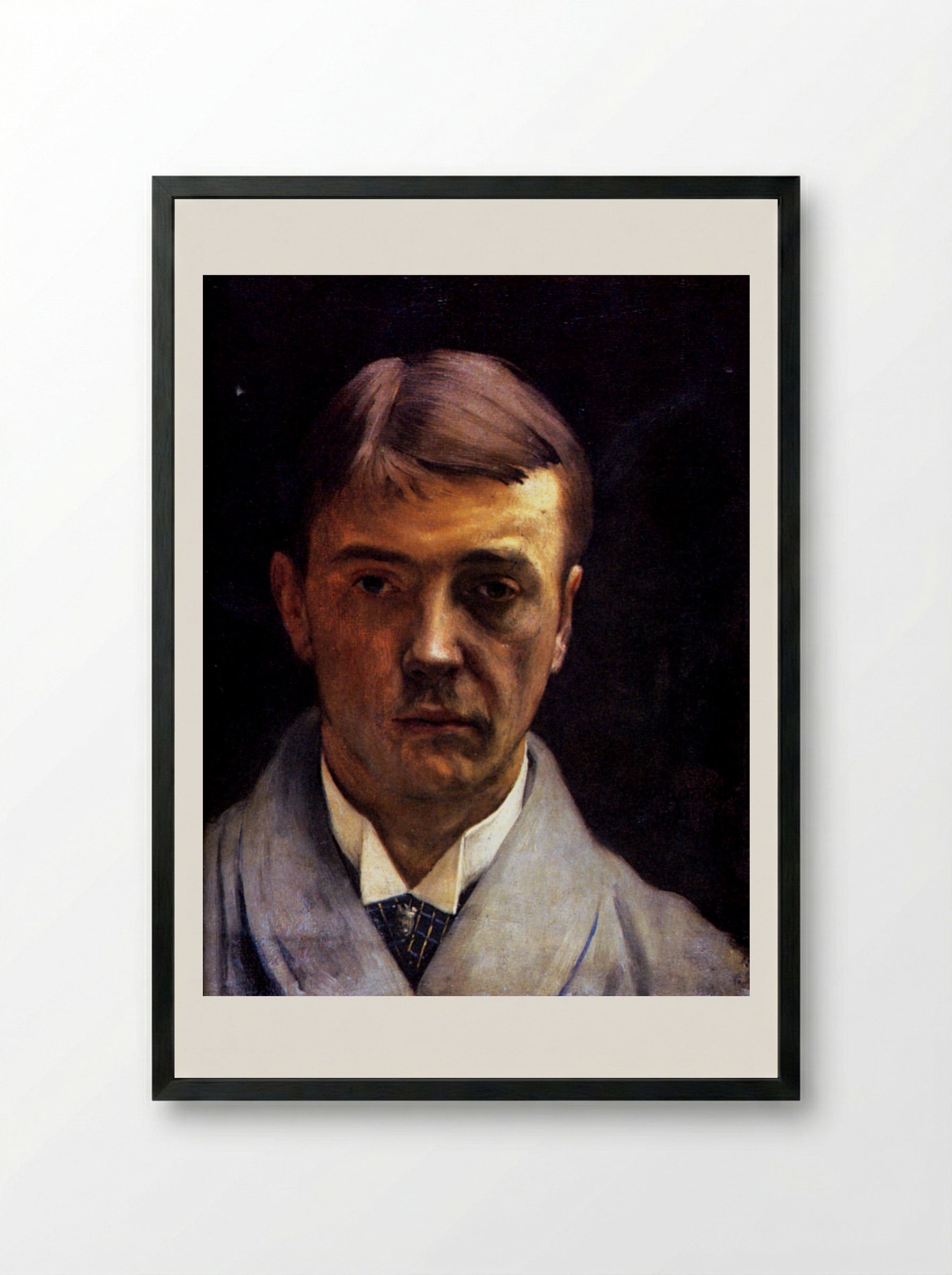 My portrait (Self-Portrait) - Félix Vallotton - Framed Print Black