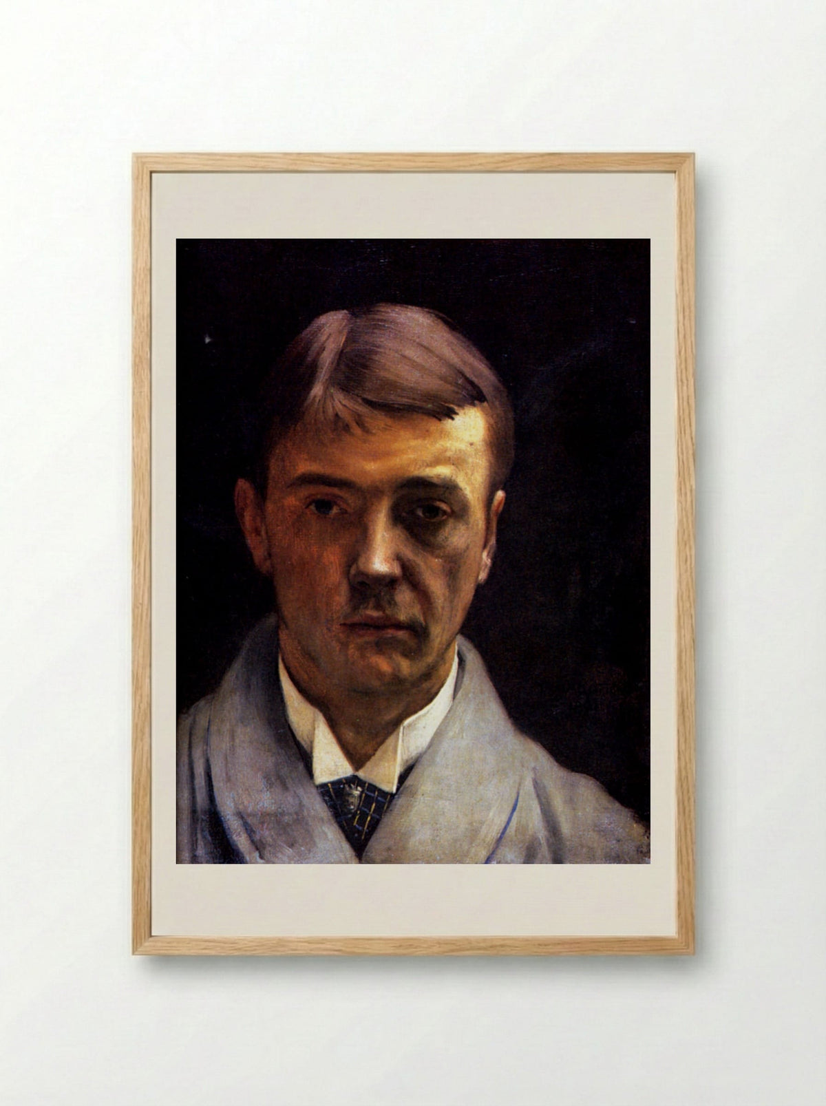 My portrait (Self-Portrait) - Félix Vallotton - Framed Print Wood