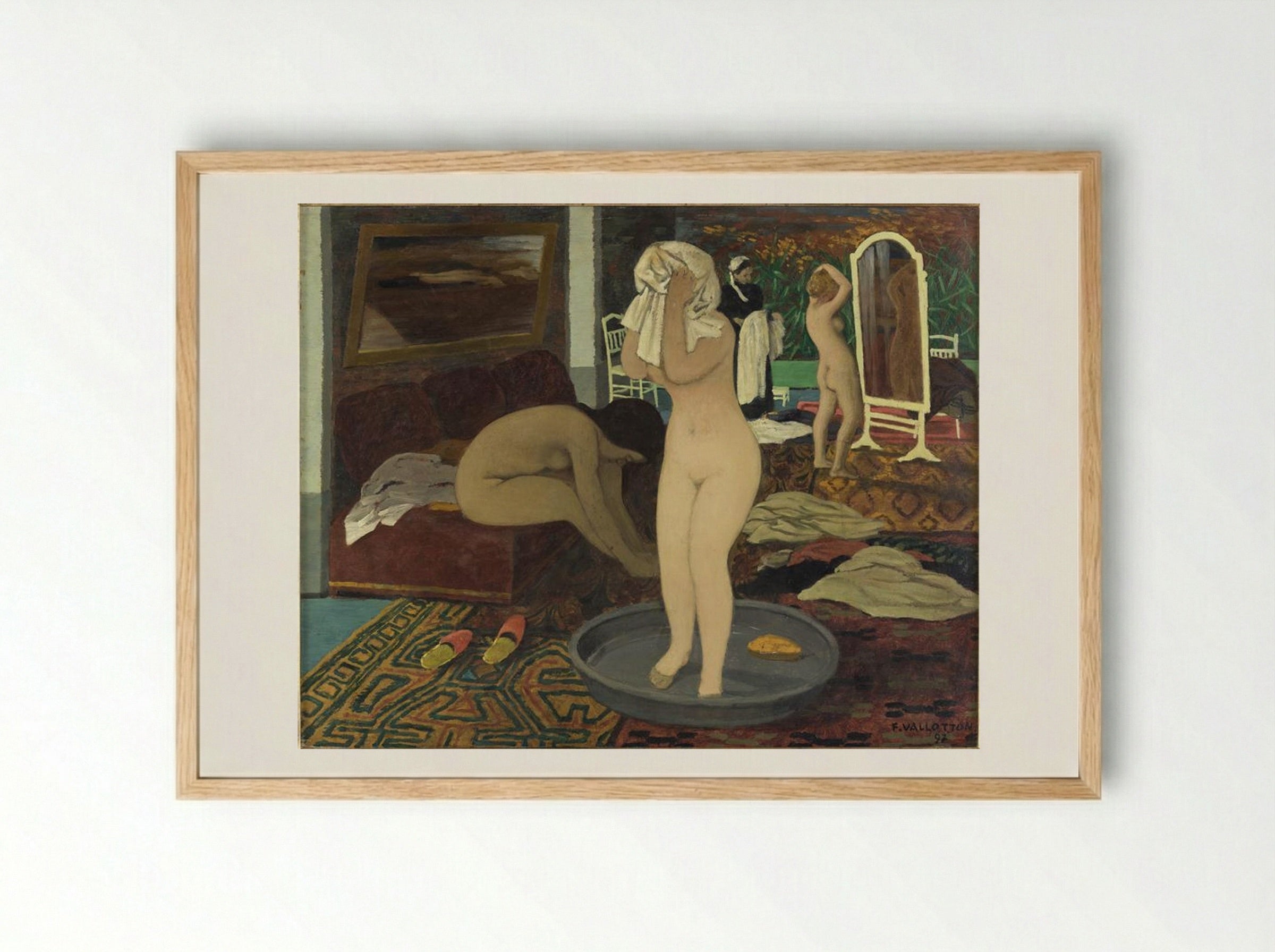 Women at Their Toilet - Félix Vallotton - Framed Print Wood