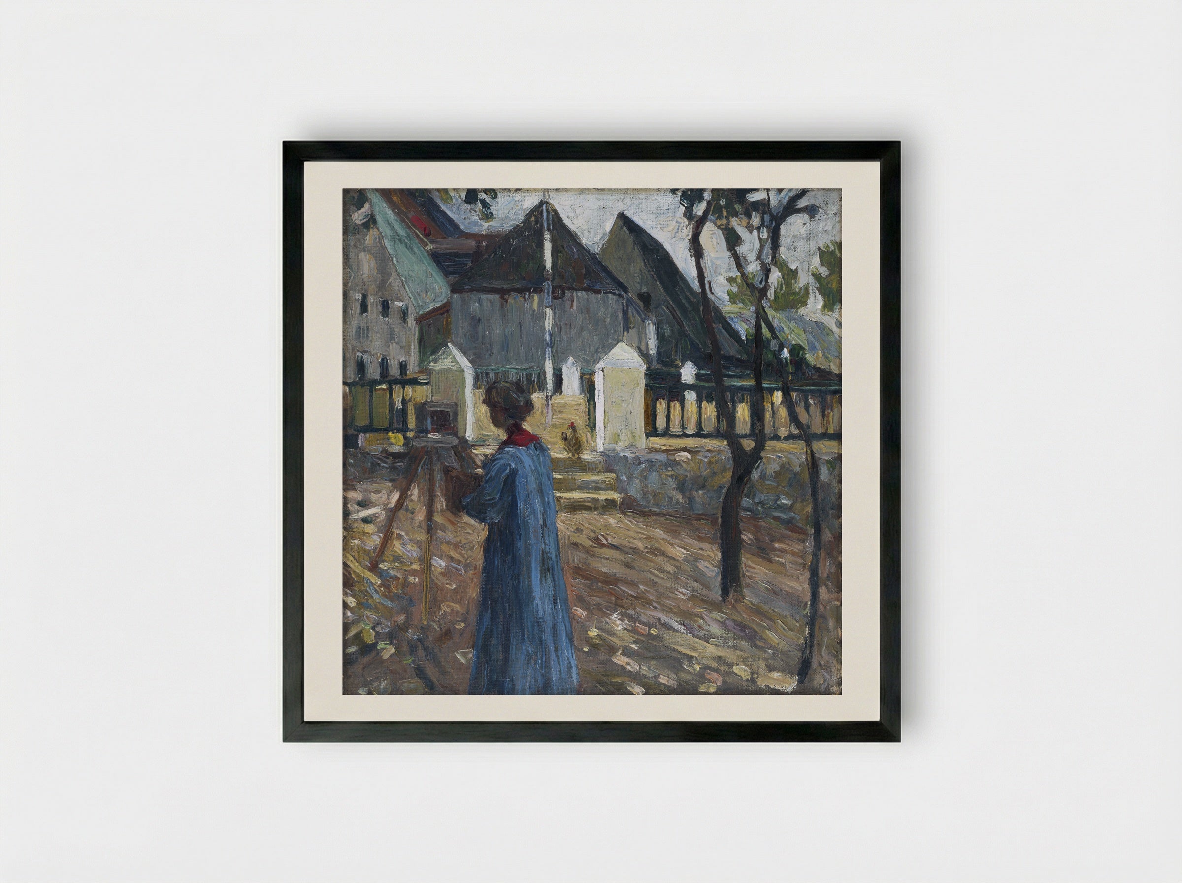 Kandinsky Painting - Gabriele Münter - Framed Print Black
