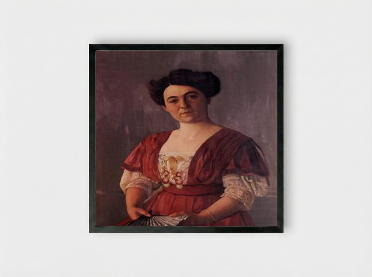 Portrait of Madame Hasen - Félix Vallotton - Framed Print Black