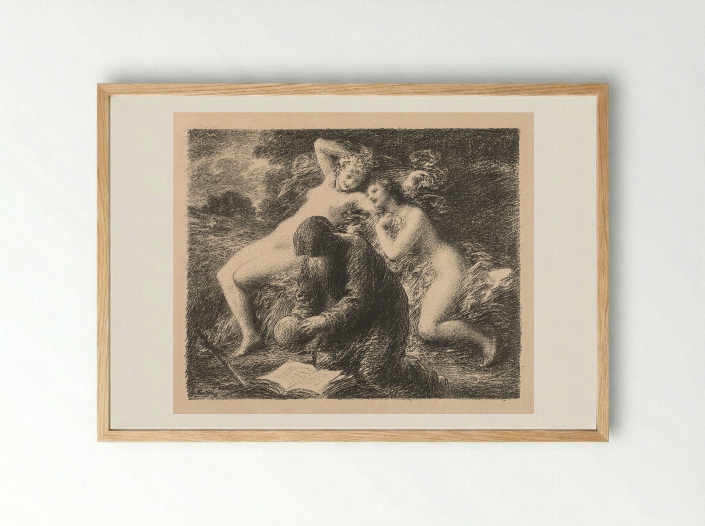 Temptation of St. Anthony - Henri Fantin-Latour - Framed Print Wood