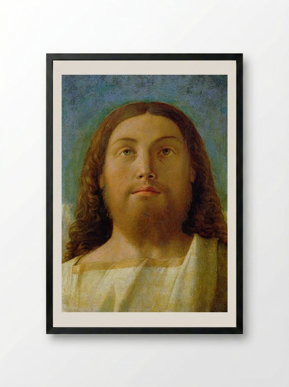 The Redeemer - Giovanni Bellini - Framed Print Black