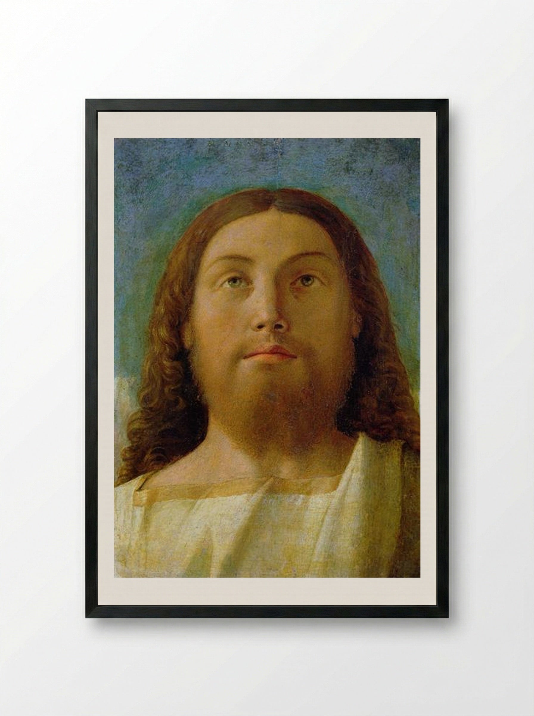 The Redeemer - Giovanni Bellini - Framed Print Black
