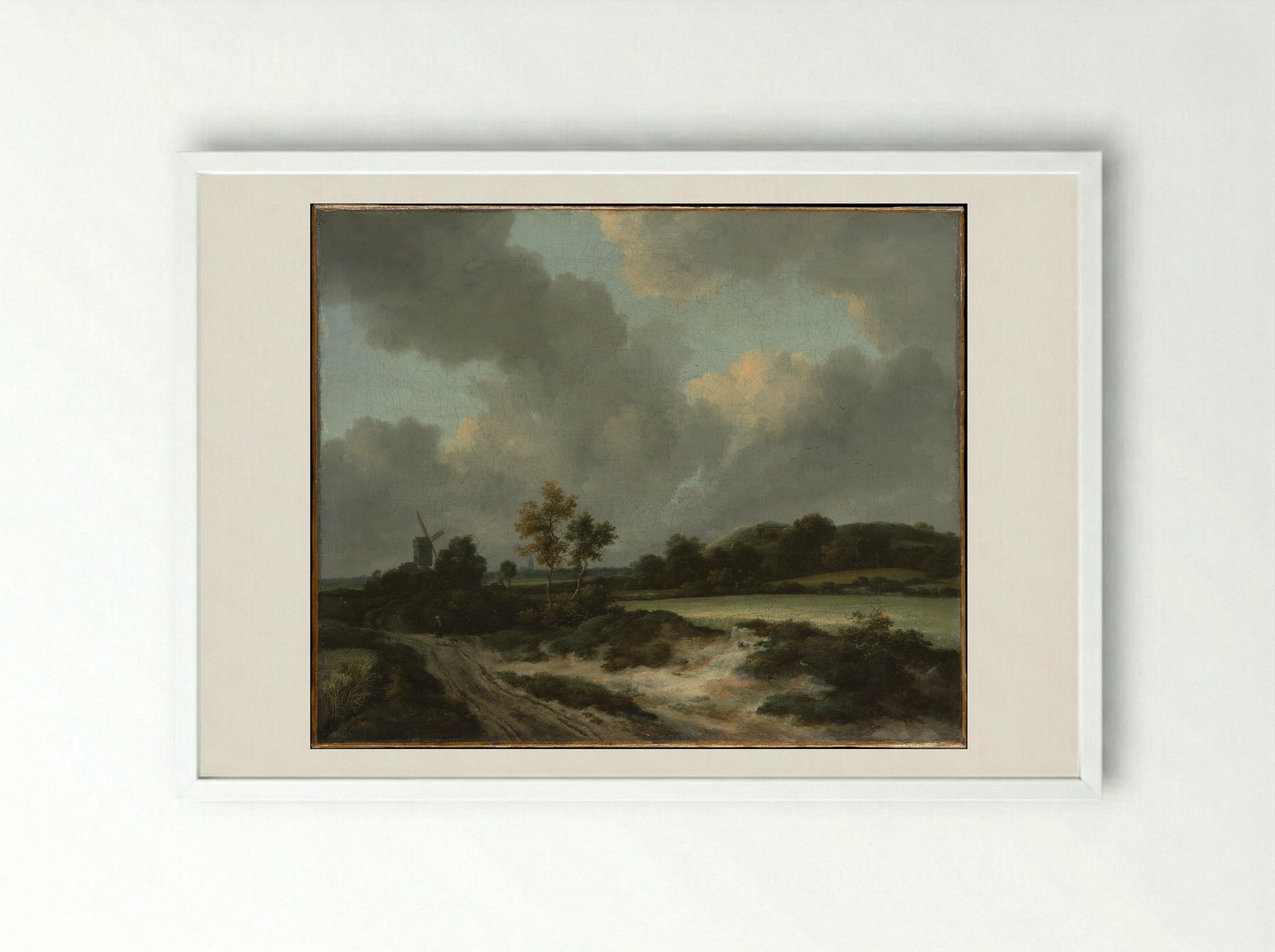 Grainfields - Jacob van Ruisdael - Framed Print White