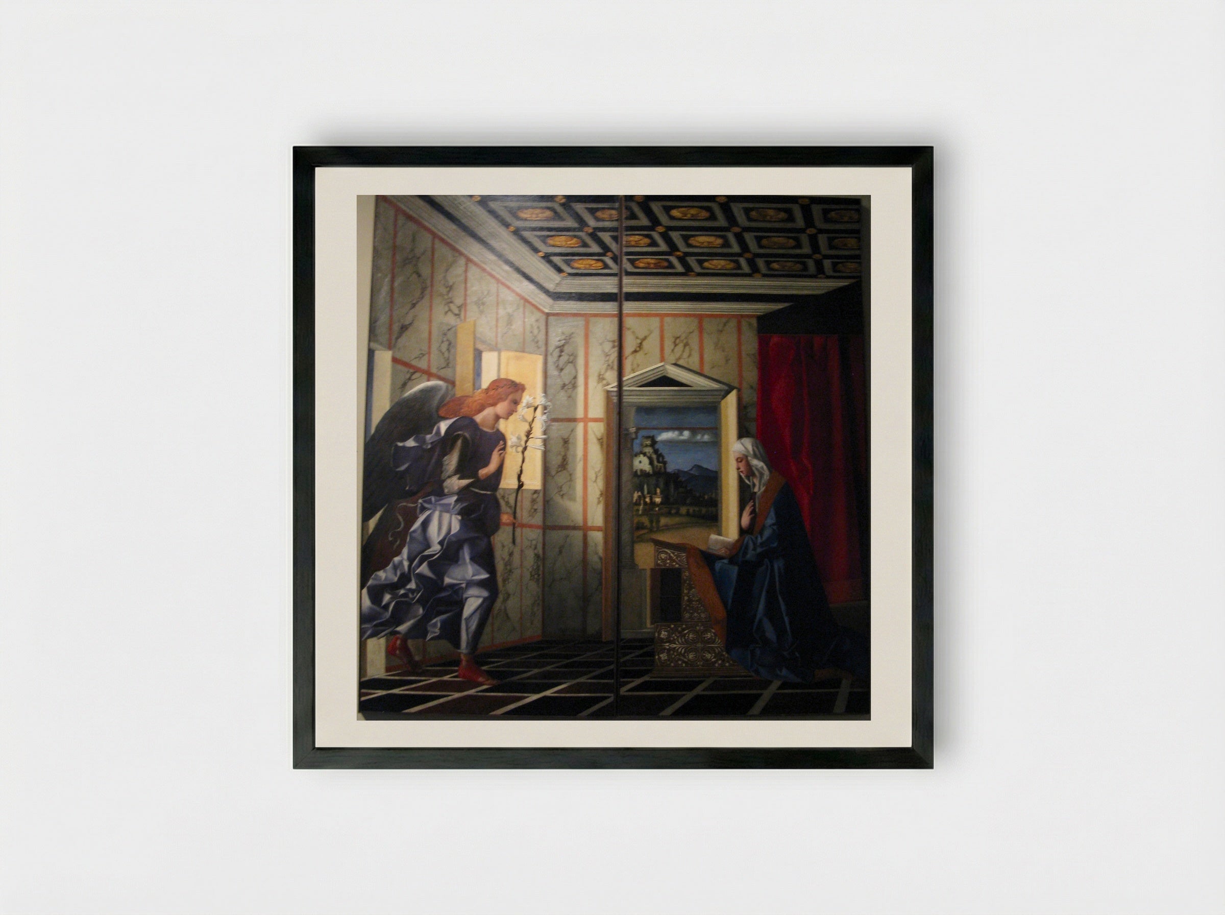 The Annunciation - Giovanni Bellini - Framed Print Black