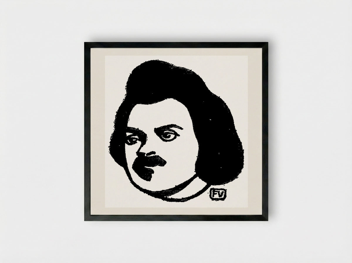 Honoré de Balzac - Félix Vallotton - Framed Print Black