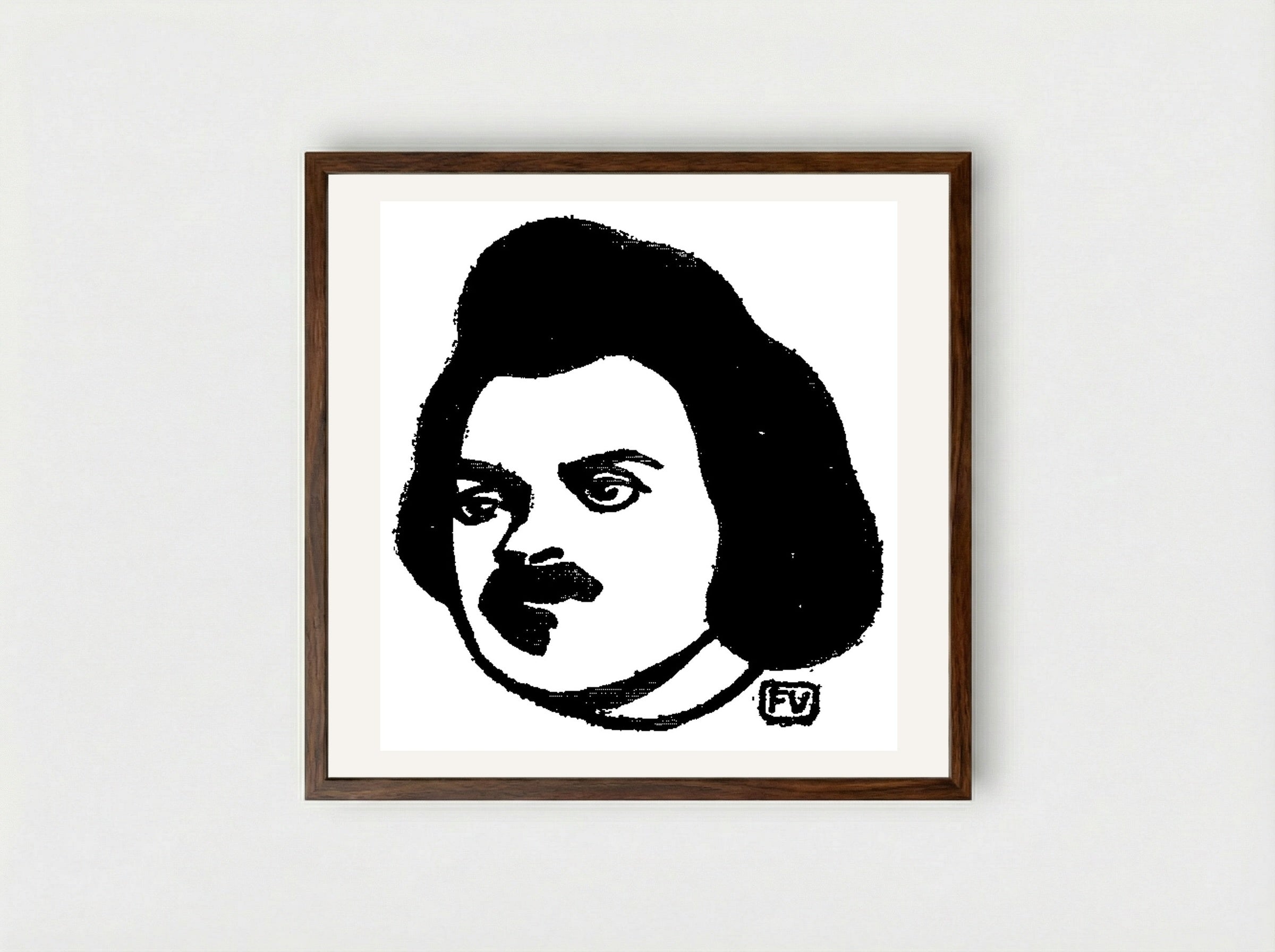 Honoré de Balzac - Félix Vallotton - Framed Print Dark Wood