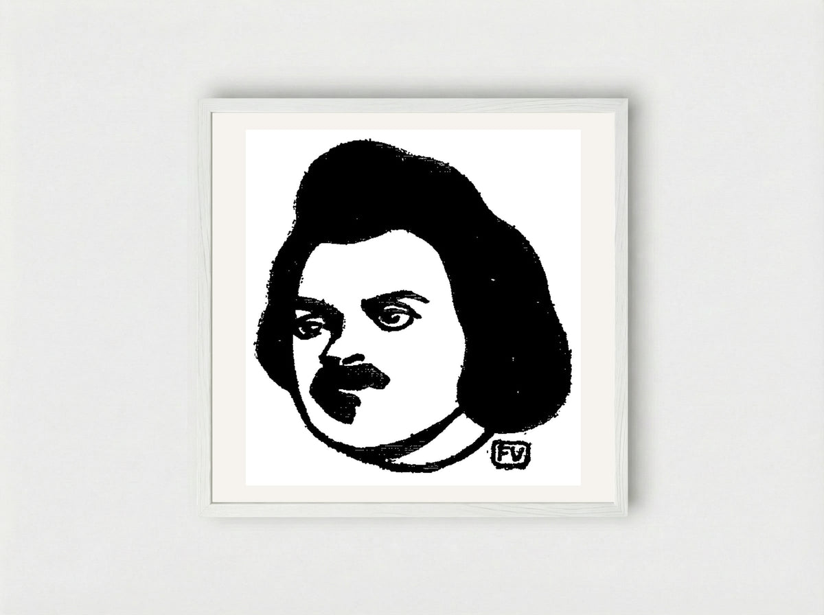 Honoré de Balzac - Félix Vallotton - Framed Print White